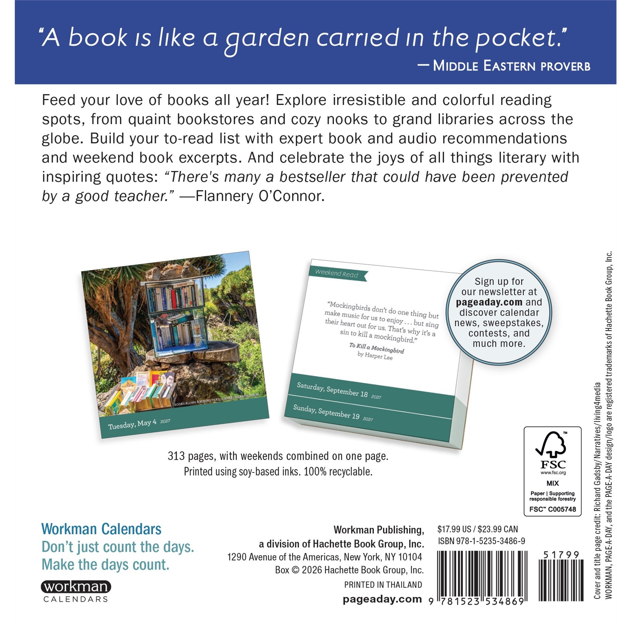 A Book Lover's Year 2027 Box Calendar - Online Only