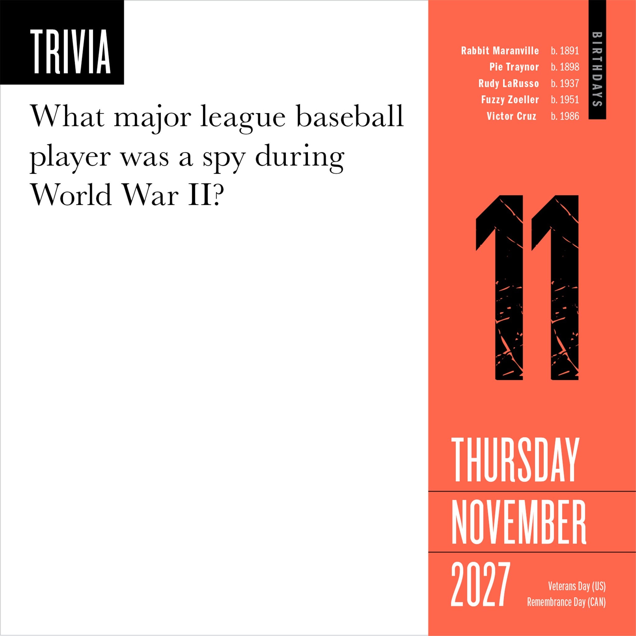 365 Sports Facts-A-Year 2027 Box Calendar