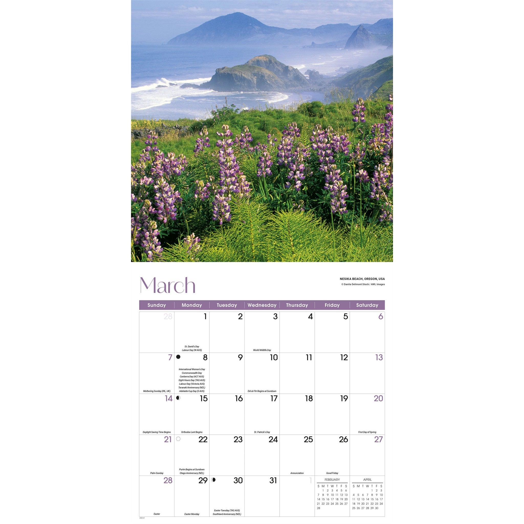 Calendrier mural Saisons 2027