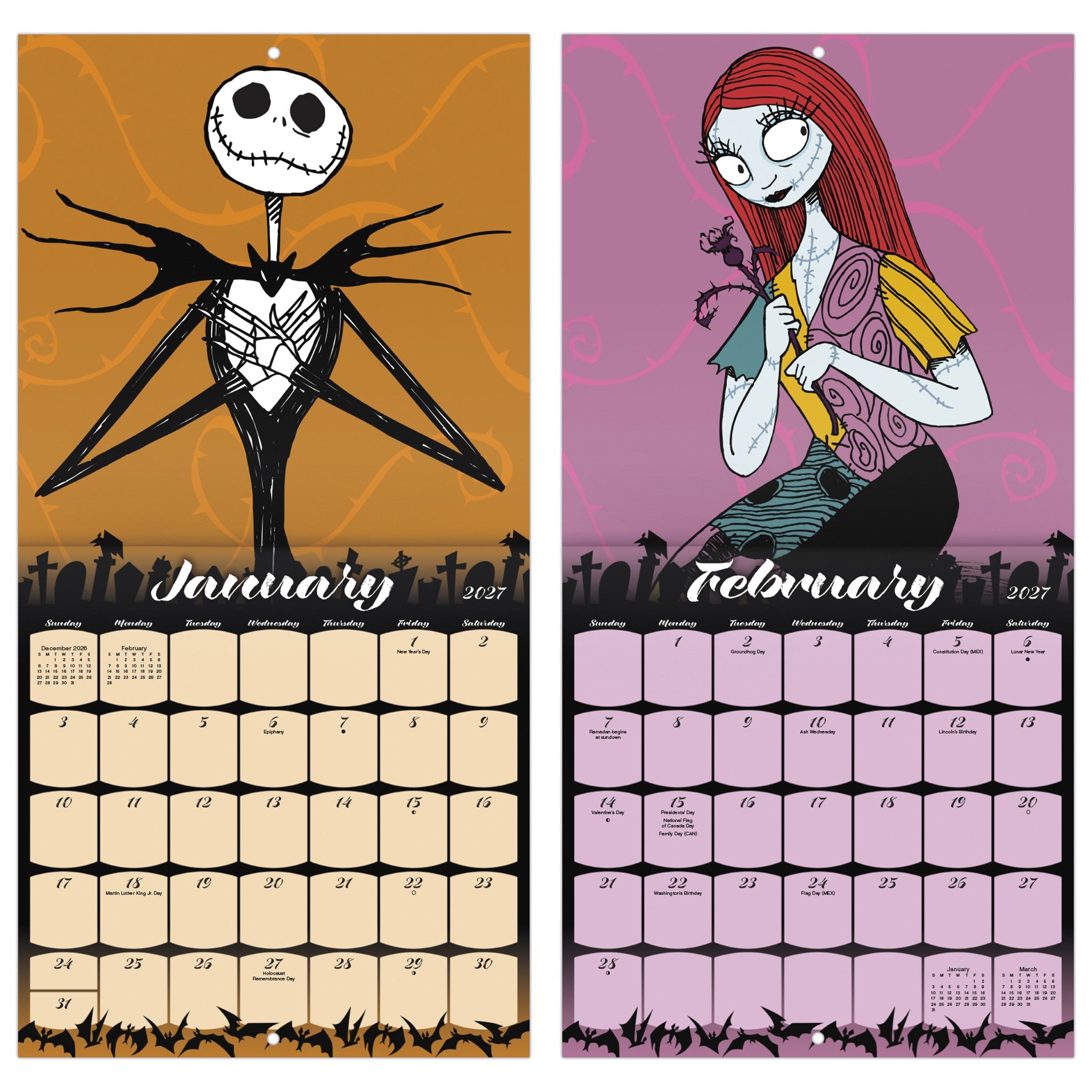 Mini calendrier L'Étrange Noël de Monsieur Jack 2027