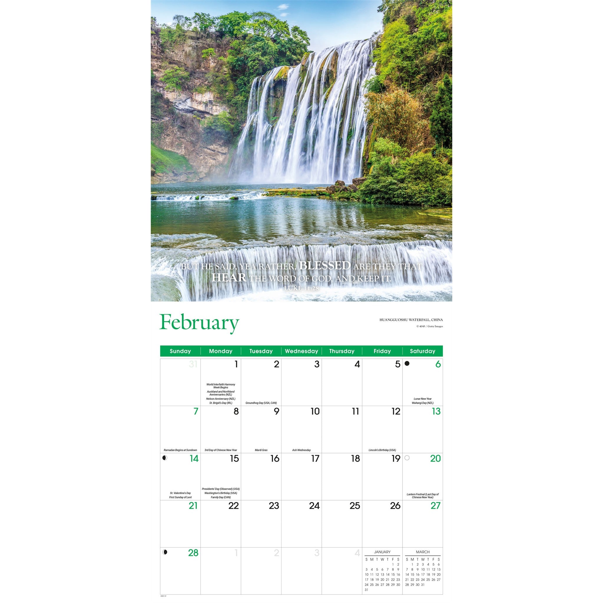 Calendrier mural 2027 : Versets bibliques