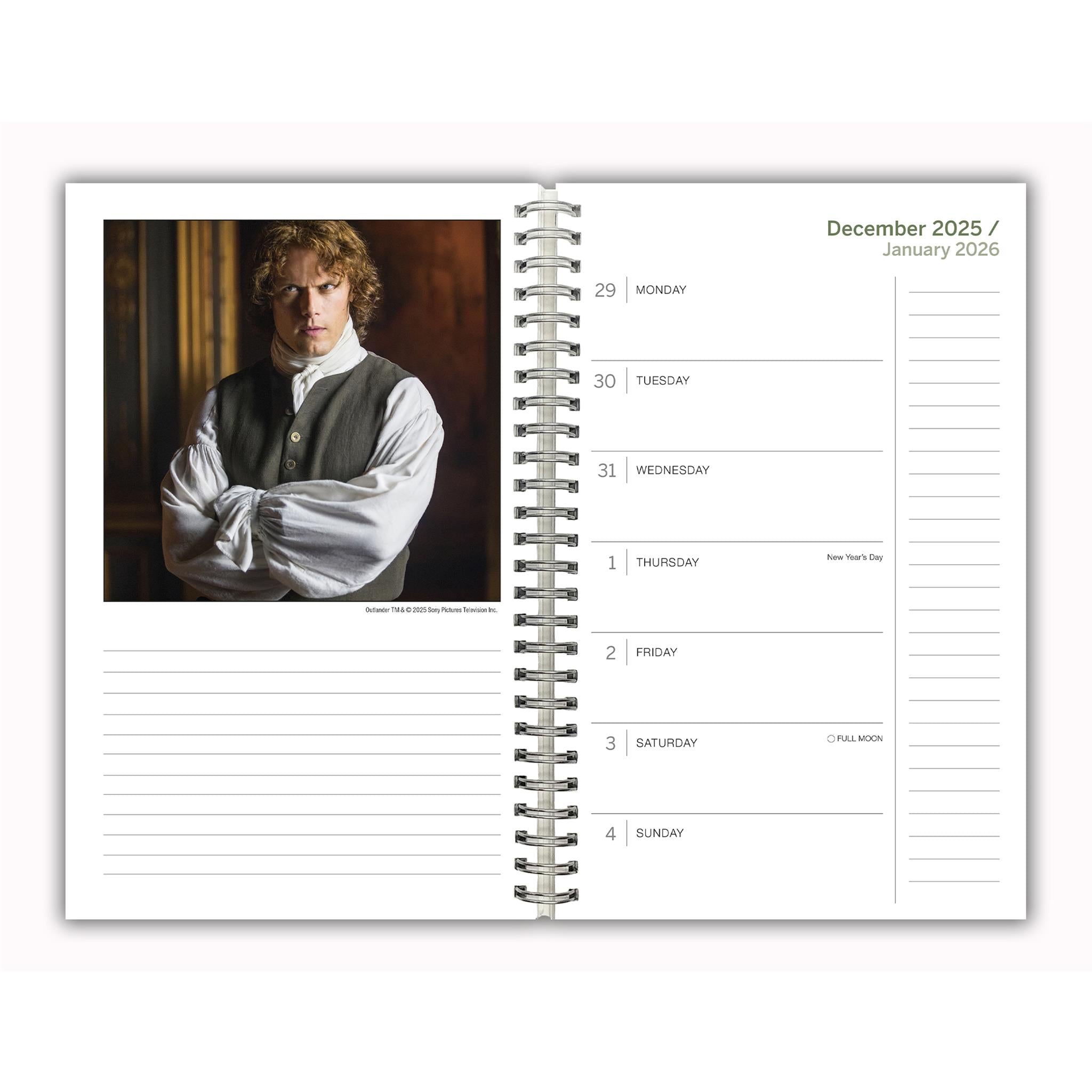 Calendrier des fiançailles Outlander 2025-2026 - Disponible uniquement en ligne