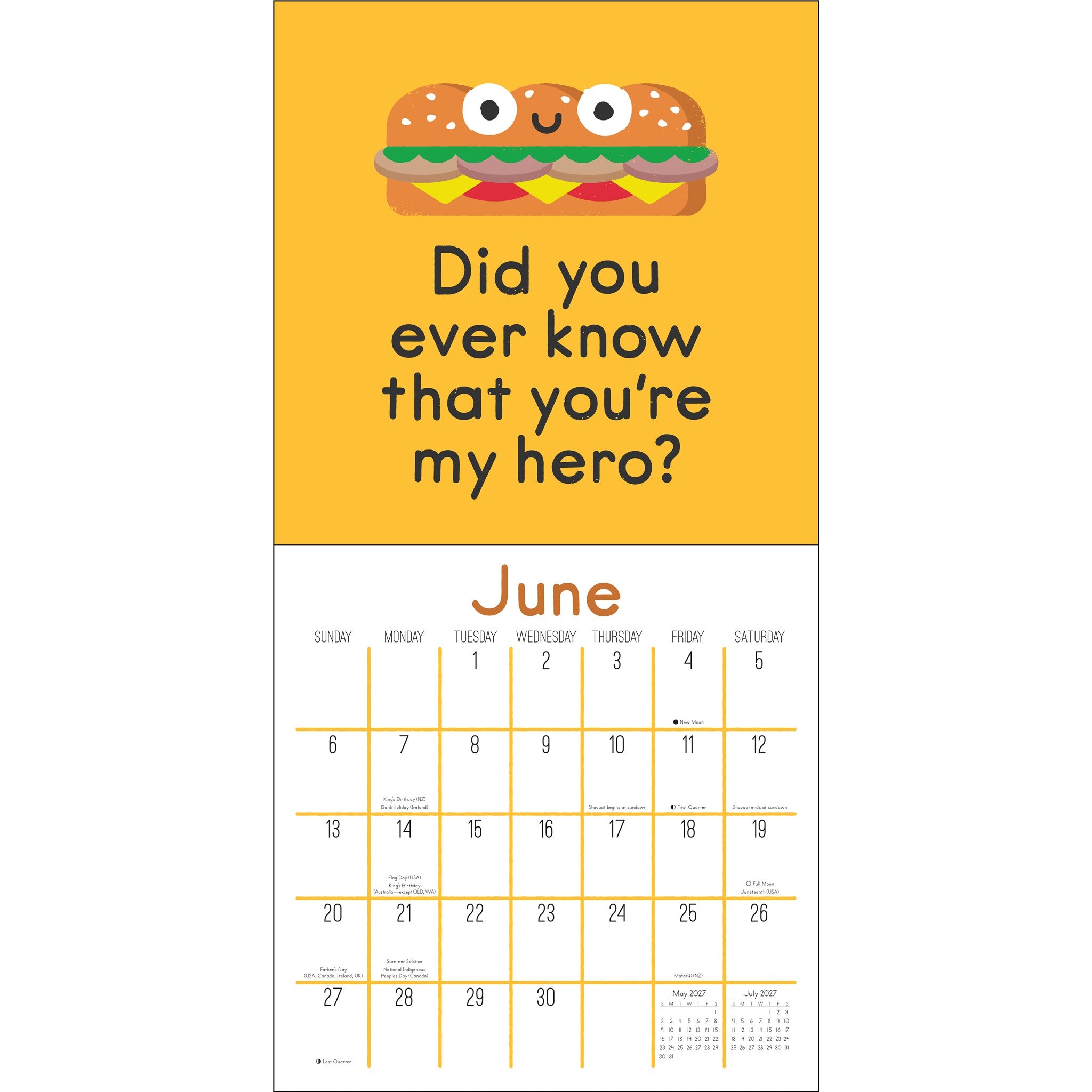Calendrier mural 2027 – Art de David Olenick – En ligne seulement