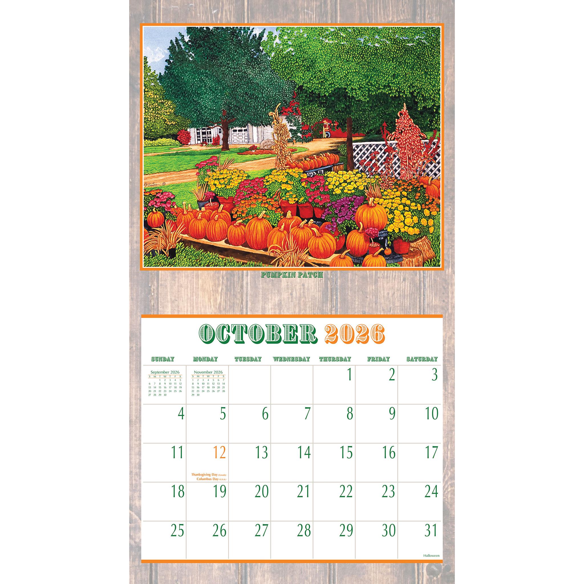 Calendrier mural Garden Glory 2026 - Disponible uniquement en ligne