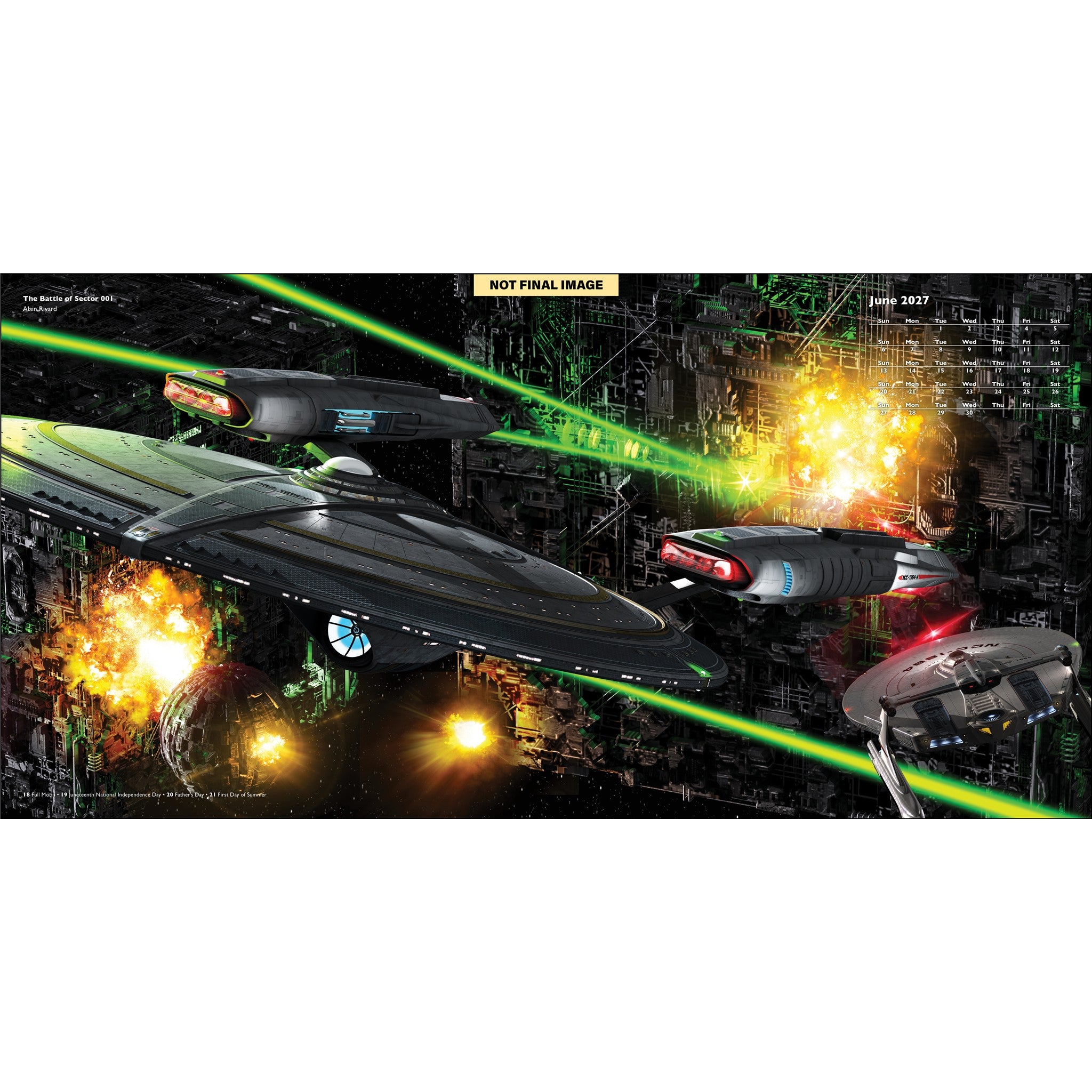 Calendrier mural Star Trek Vaisseaux de la ligne 2027