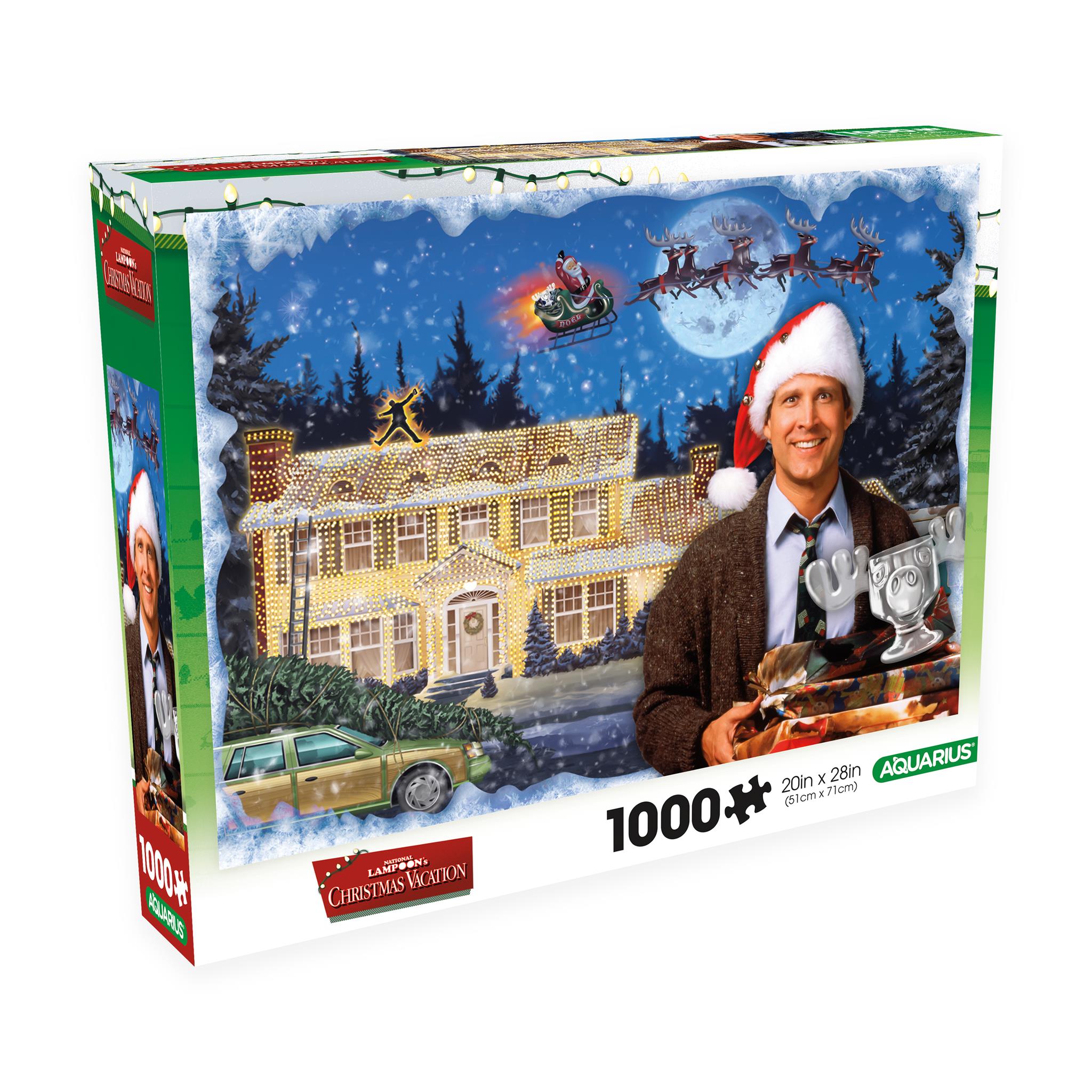Puzzle de 1000 pièces « Vacances de Noël » avec des paillettes et de la neige