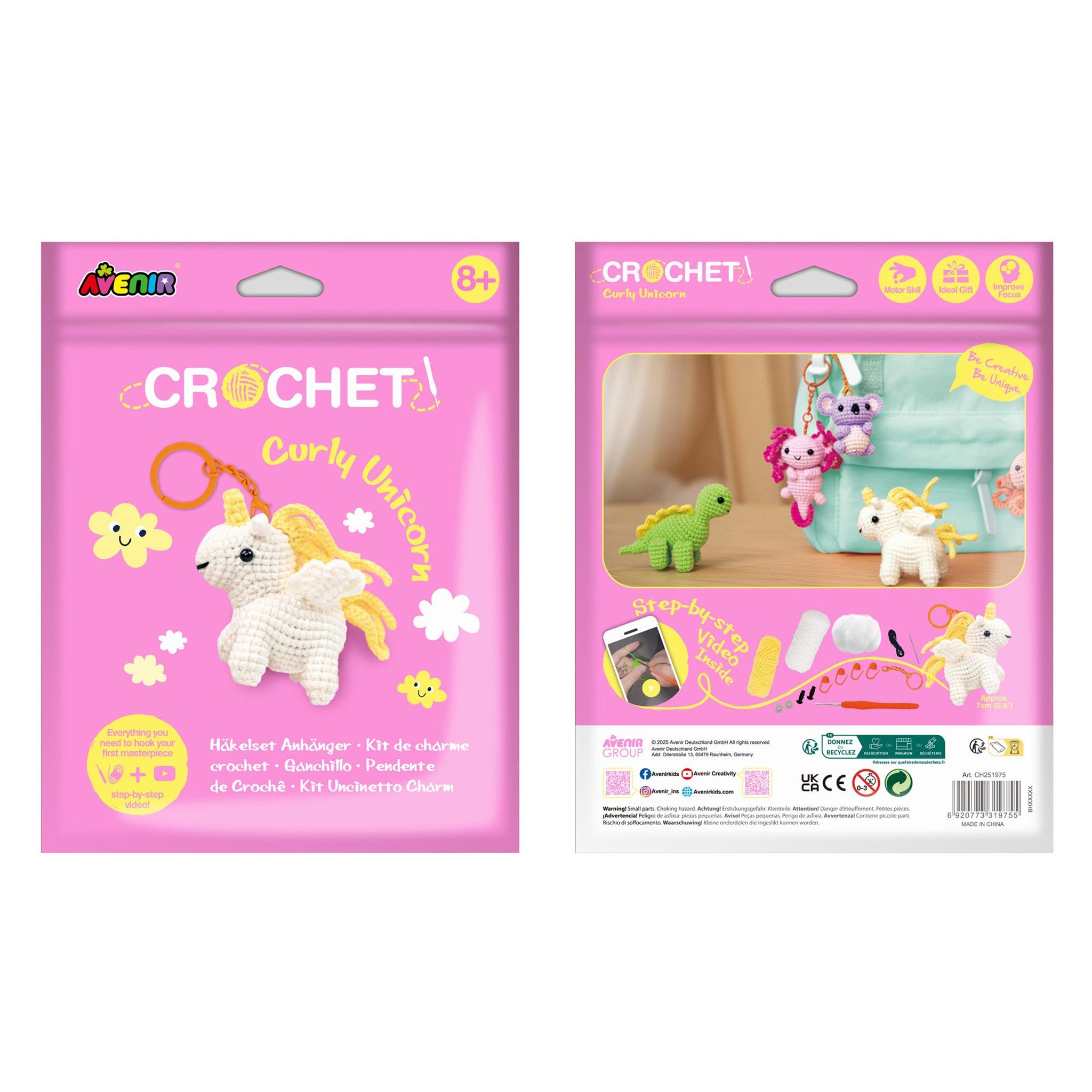 Crochet Curly Unicorn