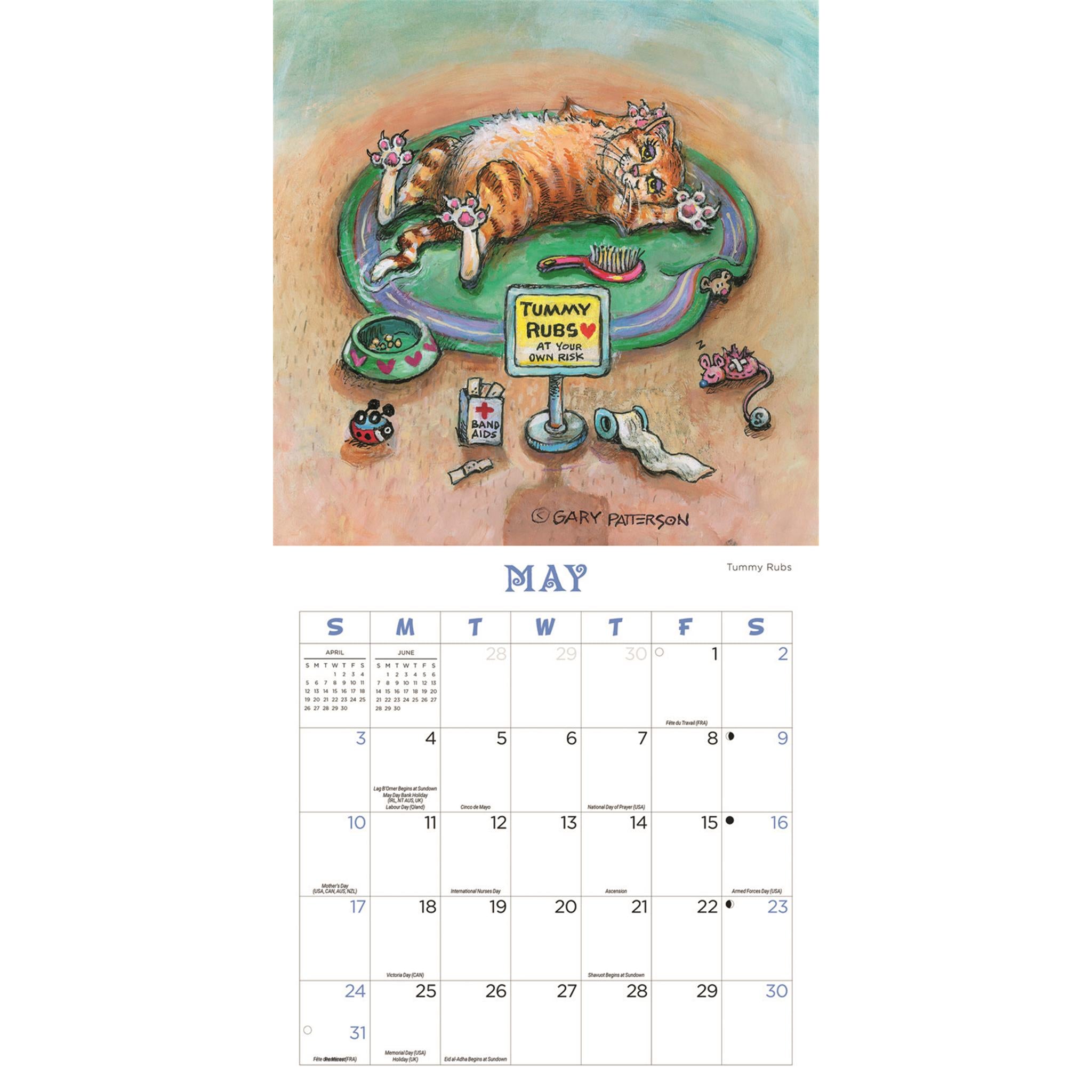 Calendrier magnétique miniature Gary Patterson Cats 2026