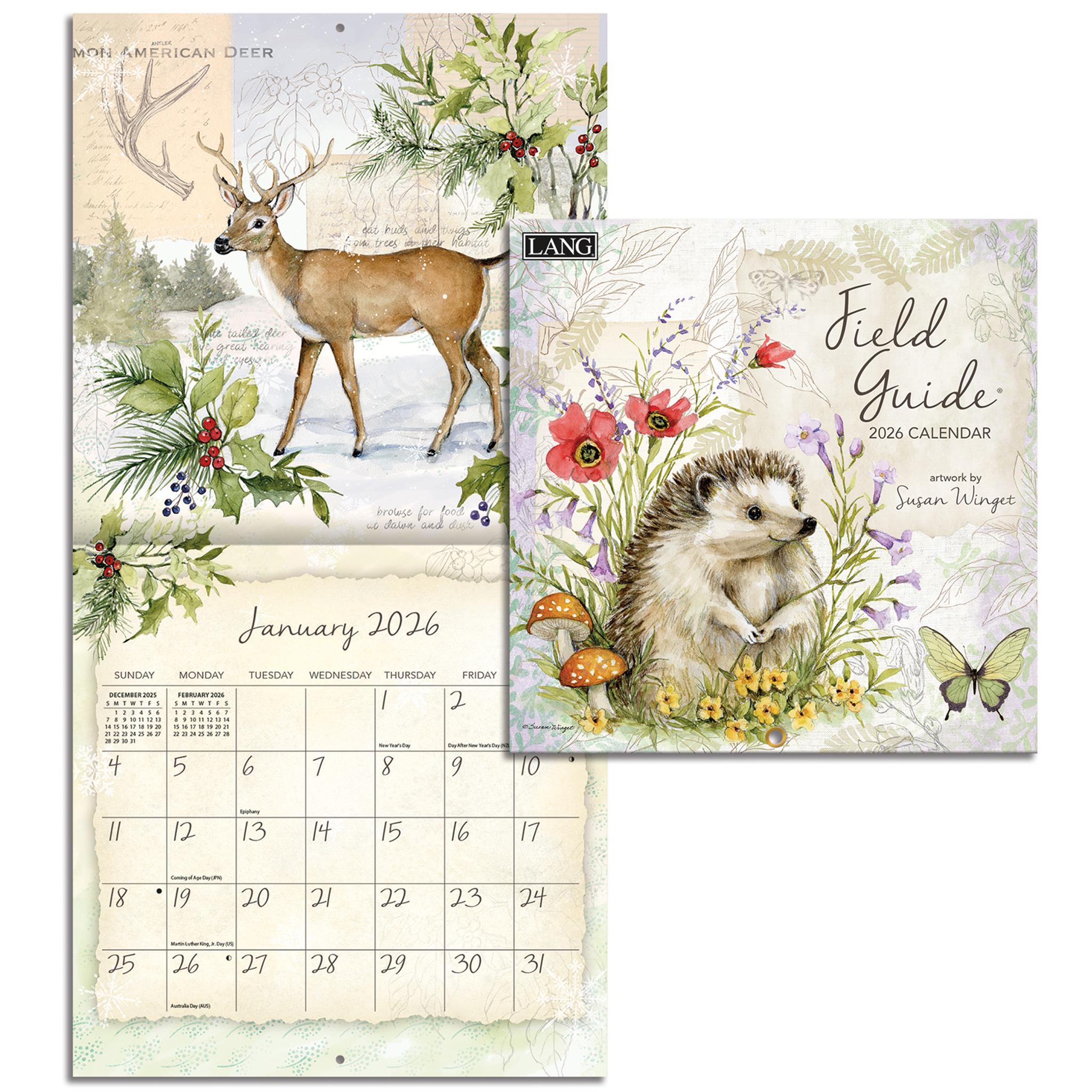 Guide de terrain 2026 Mini calendrier