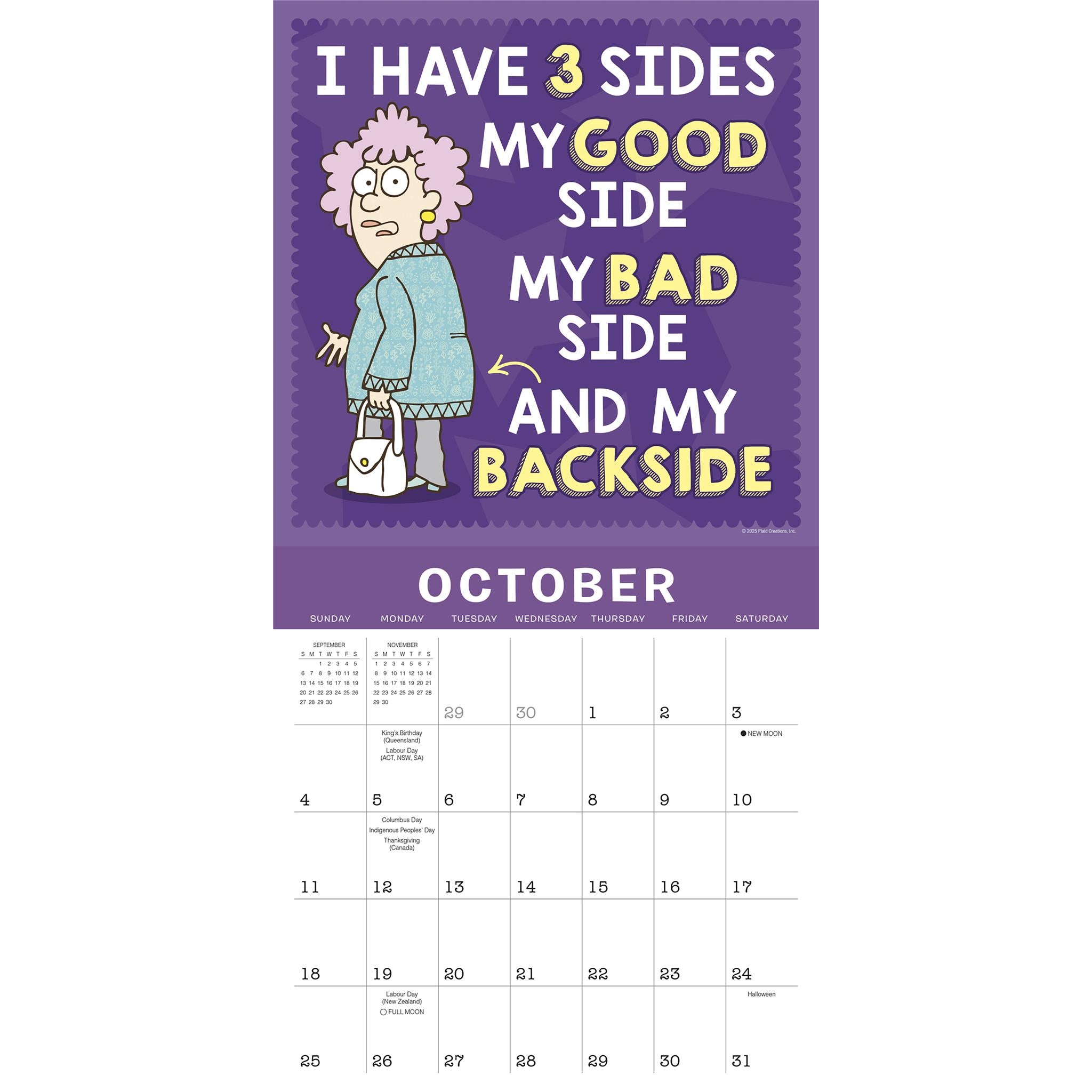 Calendrier mural Aunty Acid 2026 - Disponible uniquement en ligne