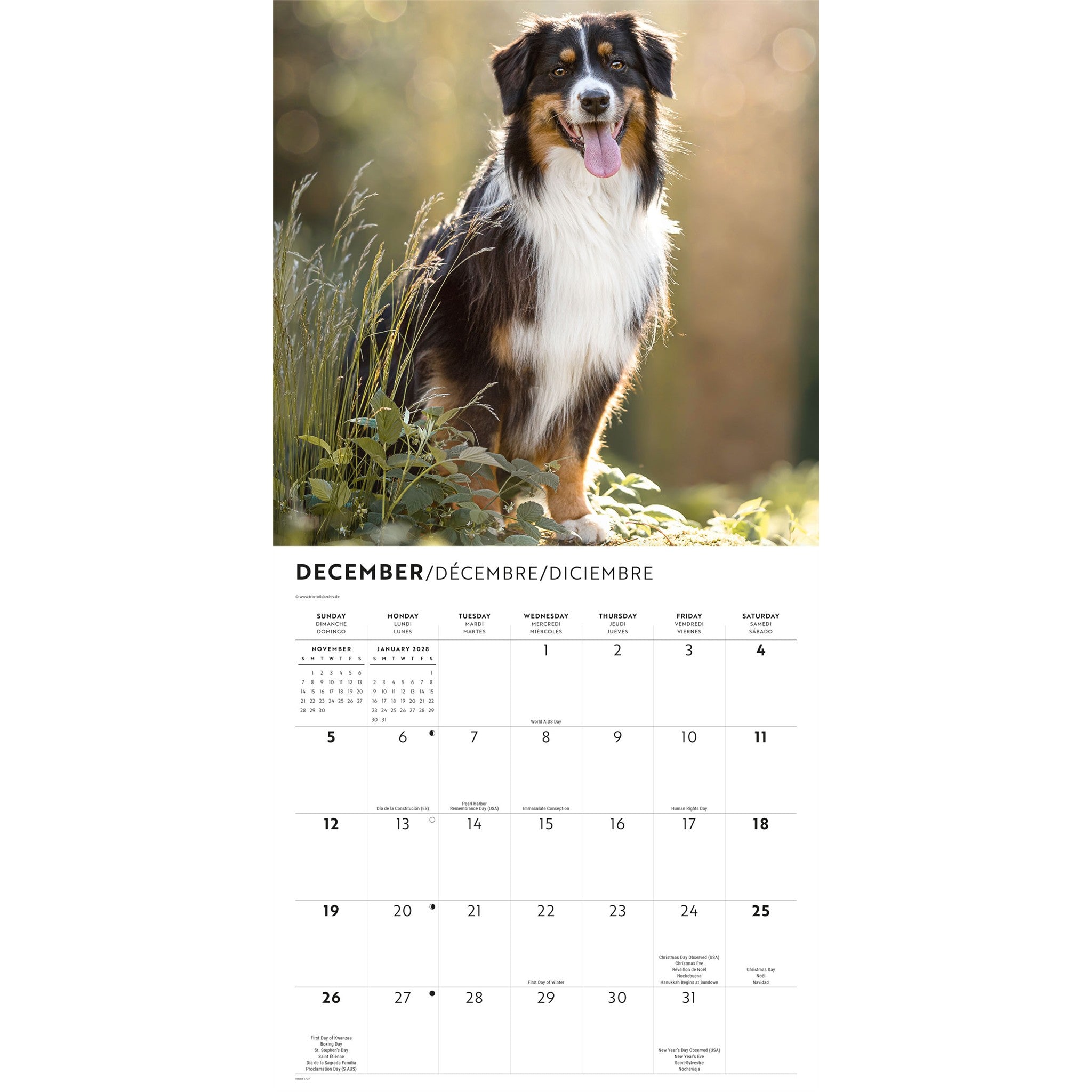 Calendrier mural Bergers australiens 2027