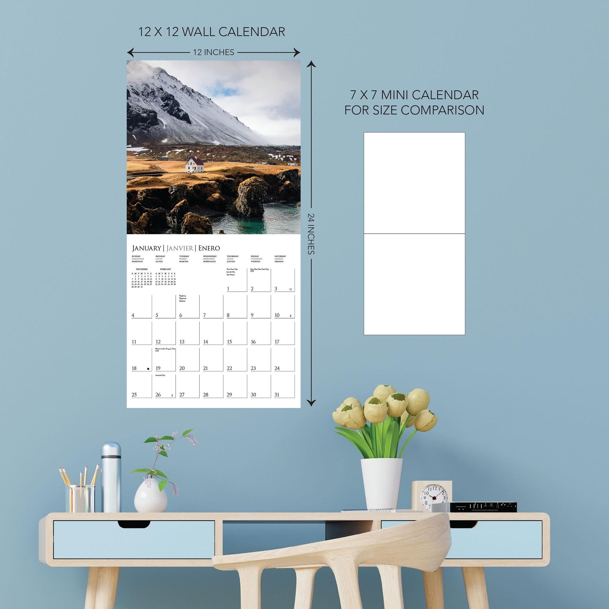 Calendrier mural Destinations inoubliables 2026 - Disponible uniquement en ligne