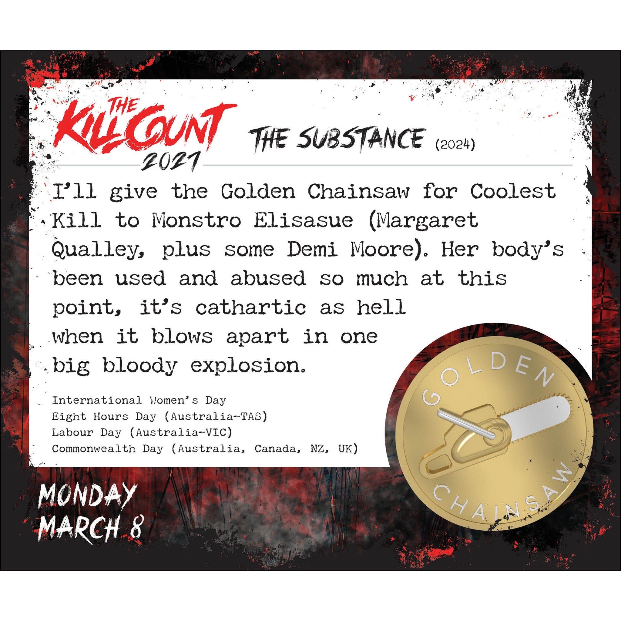 Golden Chainsaws and Dull Machetes 2027 Box Calendar - Online Only