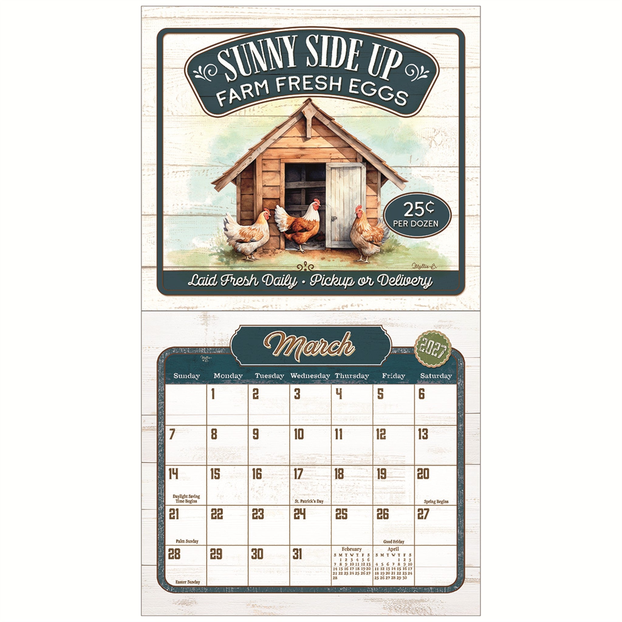 Farm to Table 2027 Wall Calendar