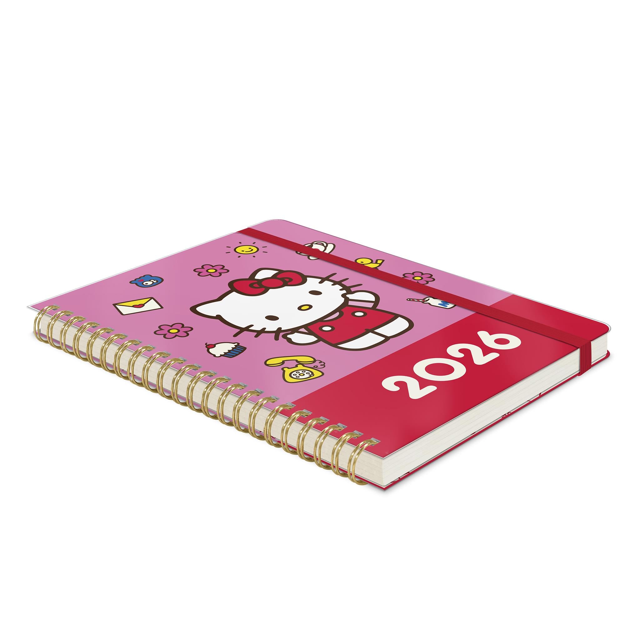 Agenda Hello Kitty rose ludique de luxe 2025-2026