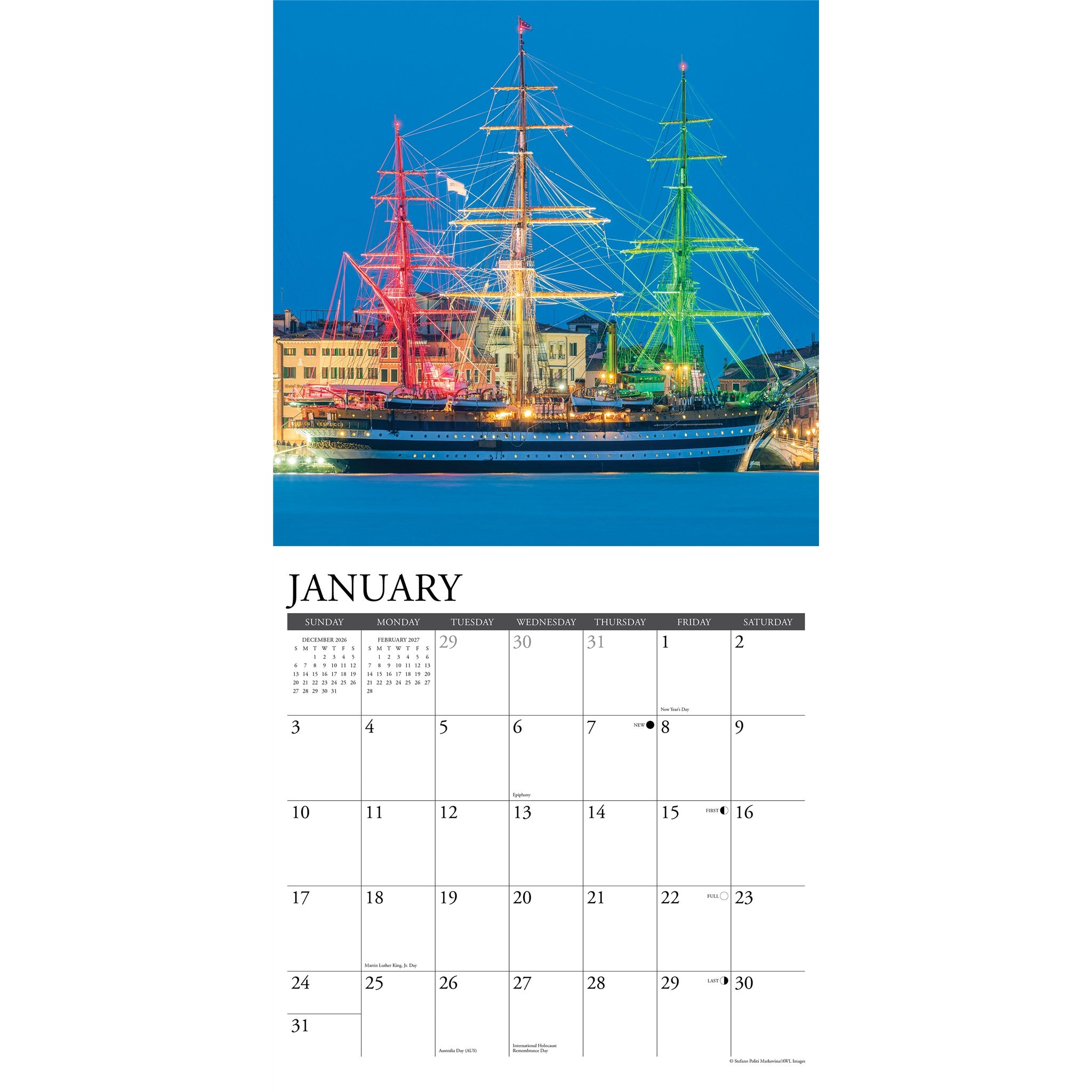 Tall Ships 2027 Wall Calendar