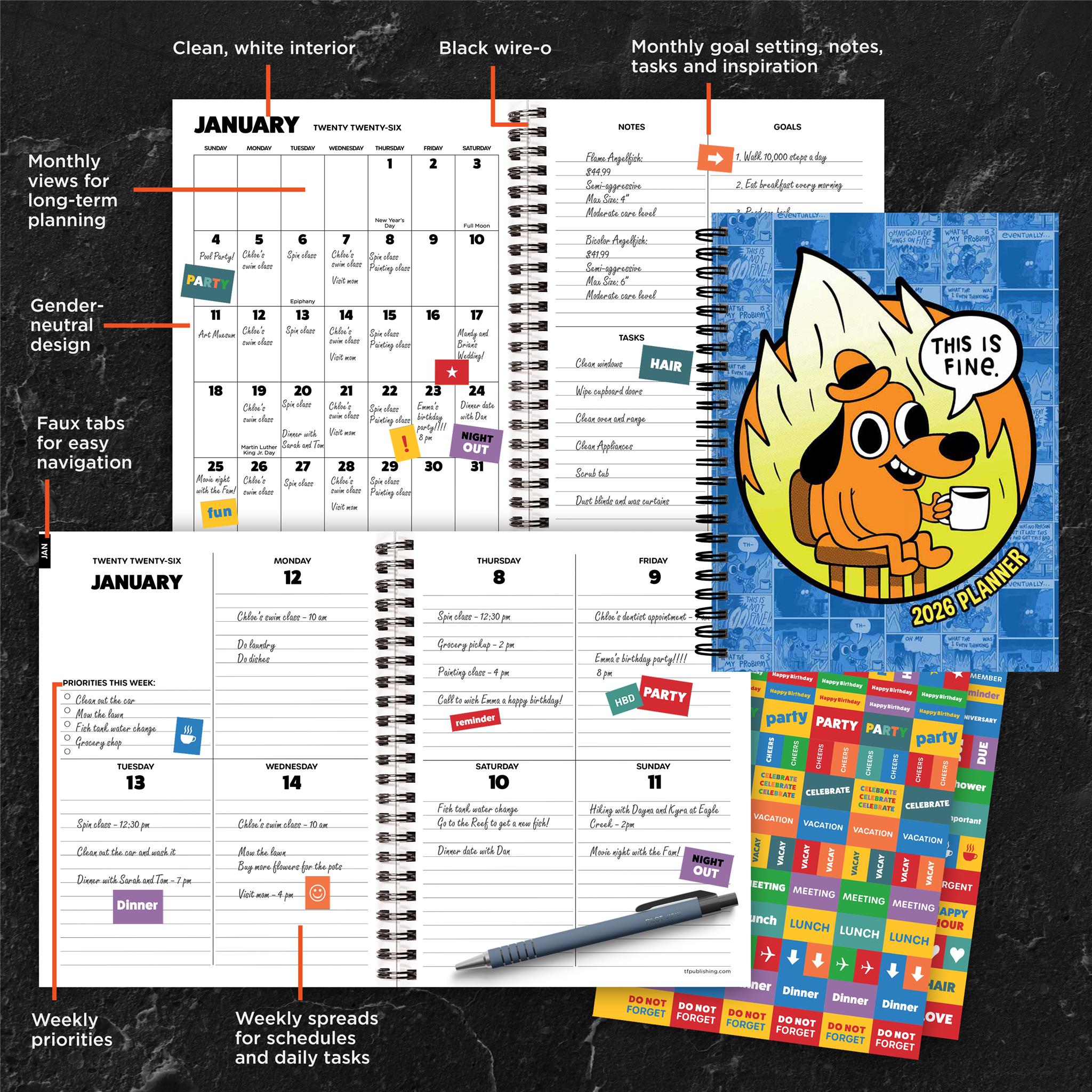 Calendrier des fiançailles 2026 « This is Fine »