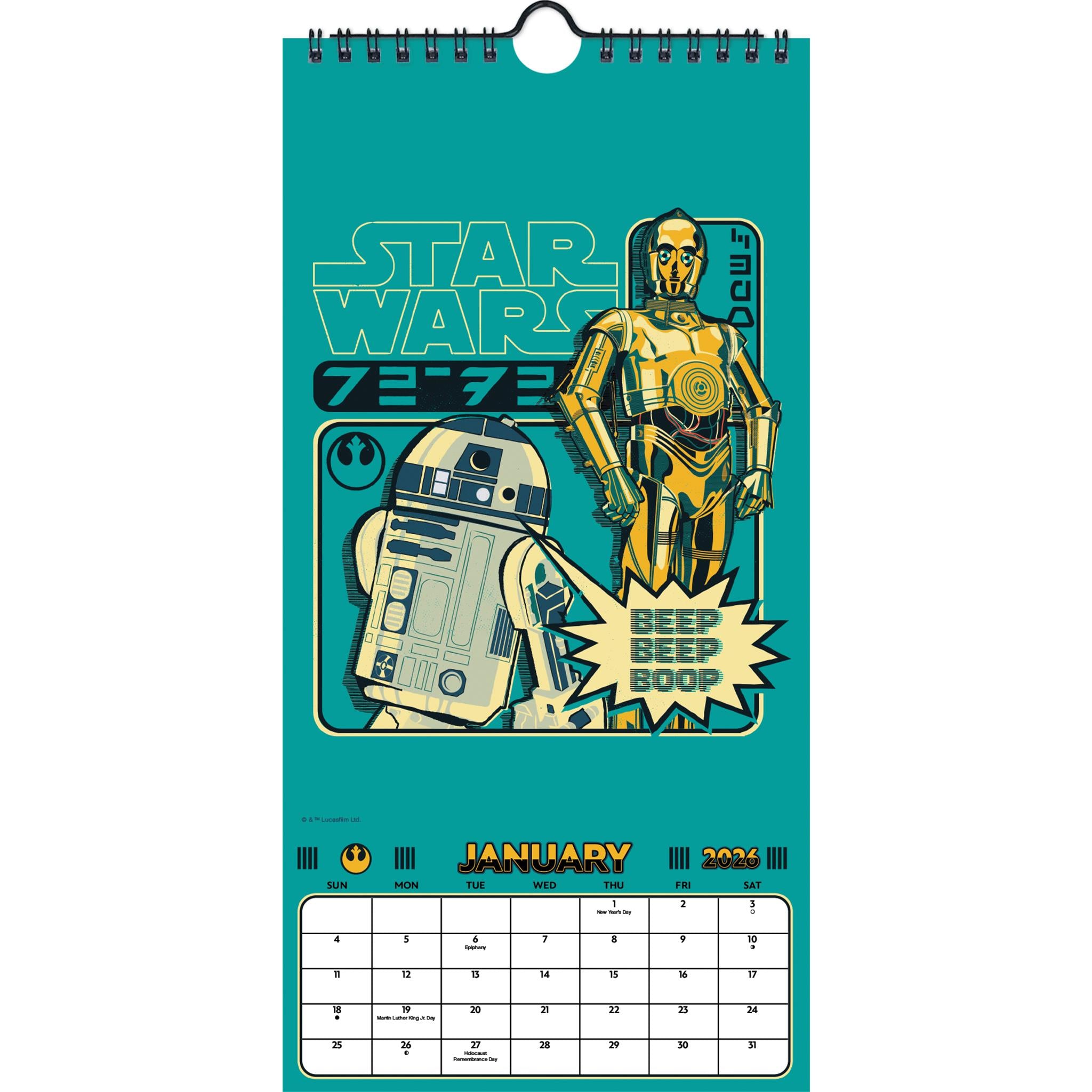 Calendrier mini-poster Star Wars 2026