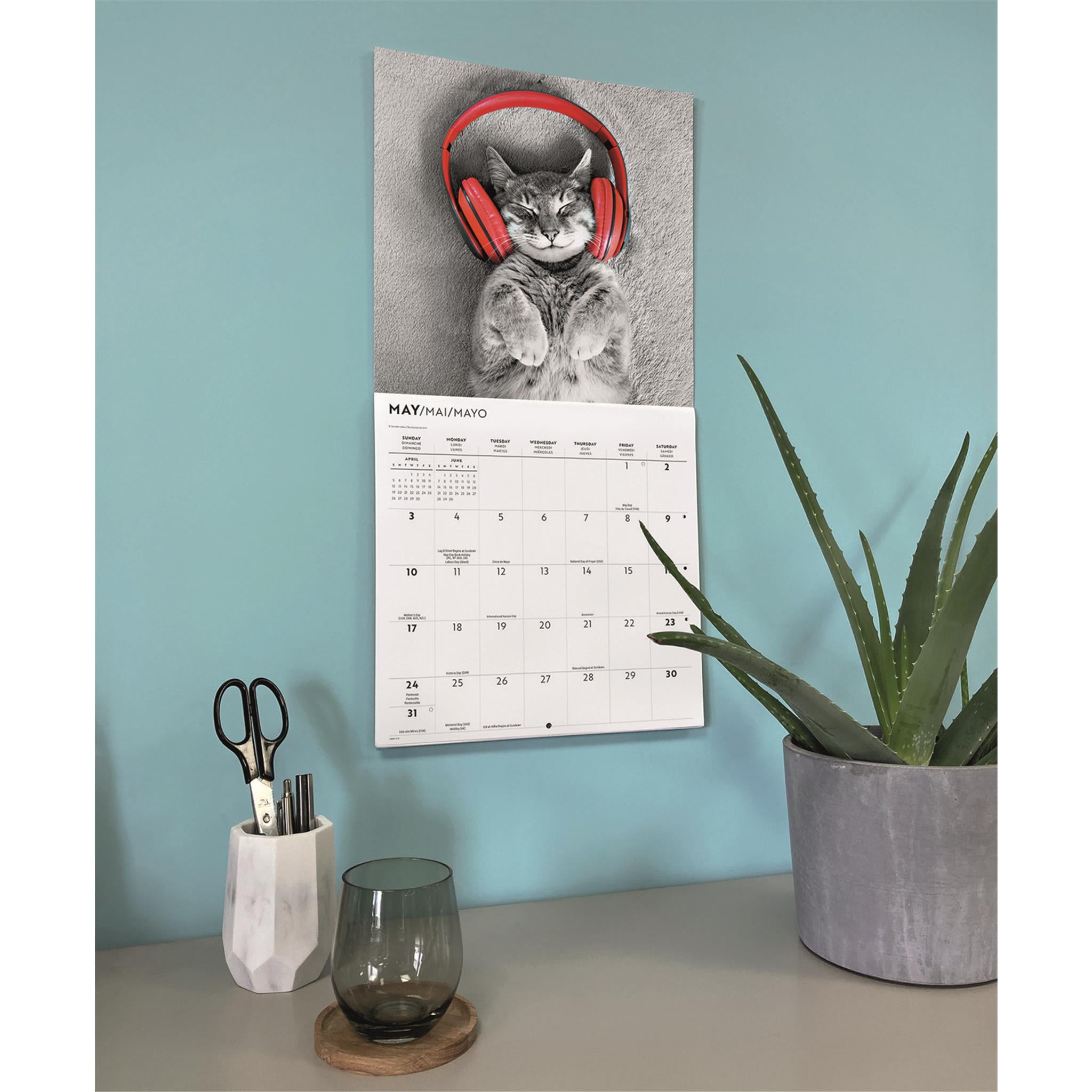 Calendrier mural Chats classiques 2026