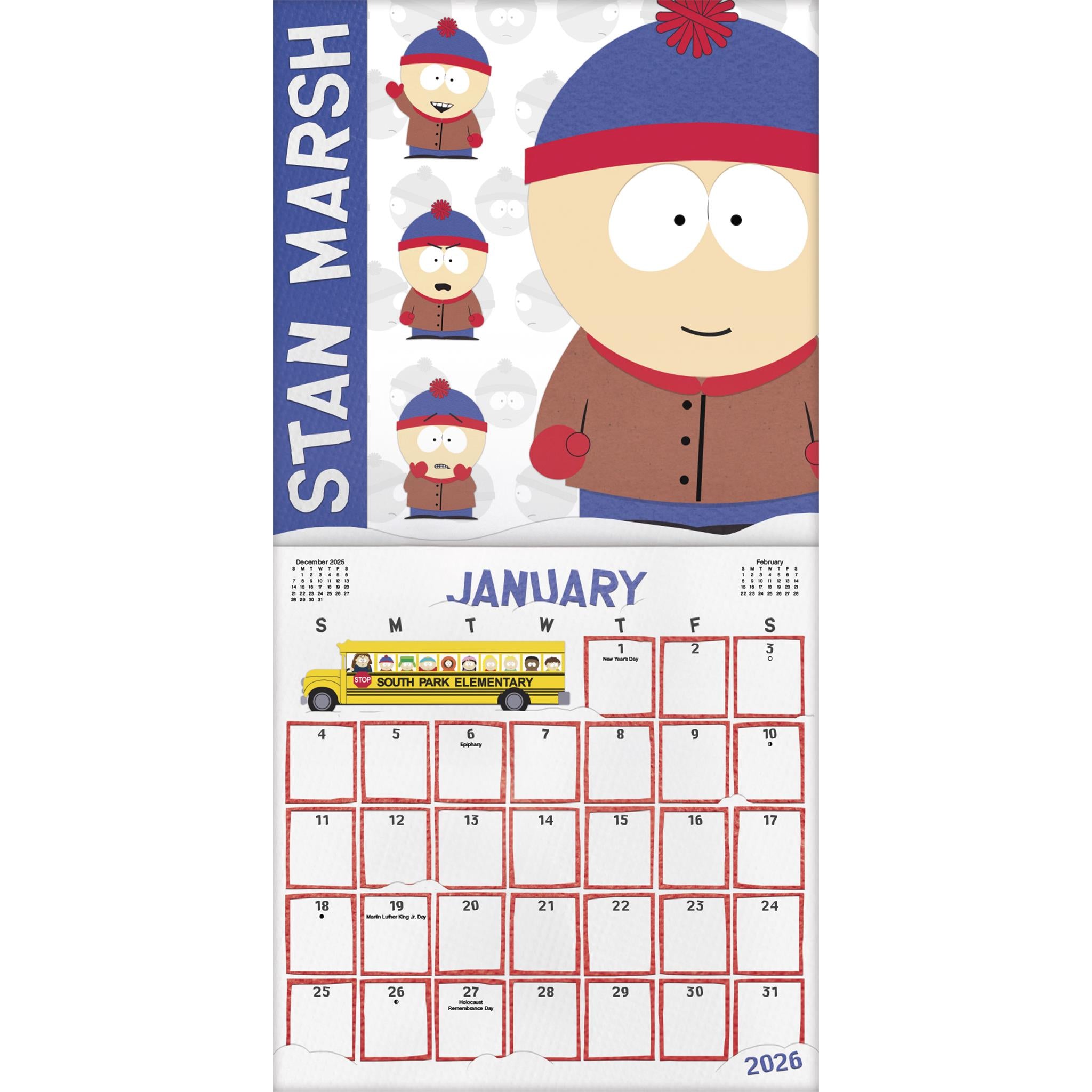 Calendrier mural South Park 2026