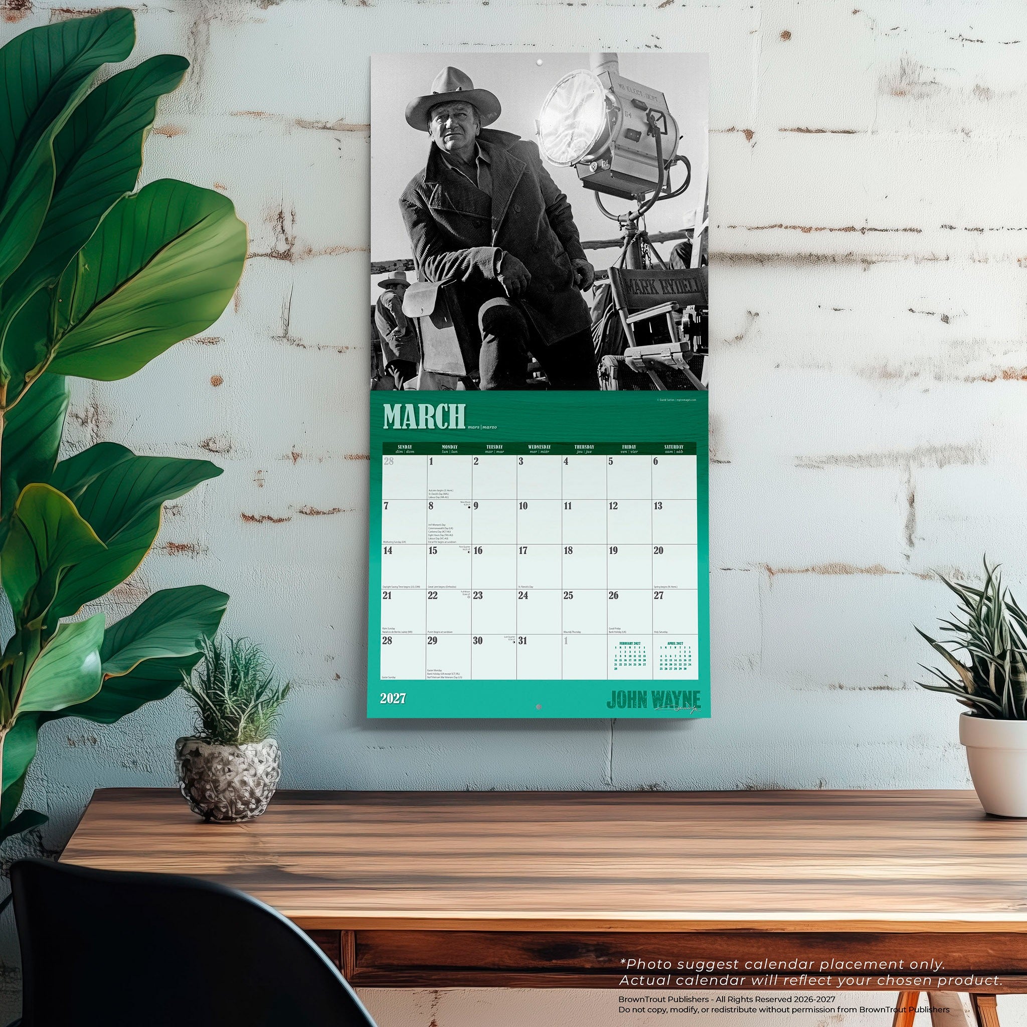 John Wayne 2027 Wall Calendar