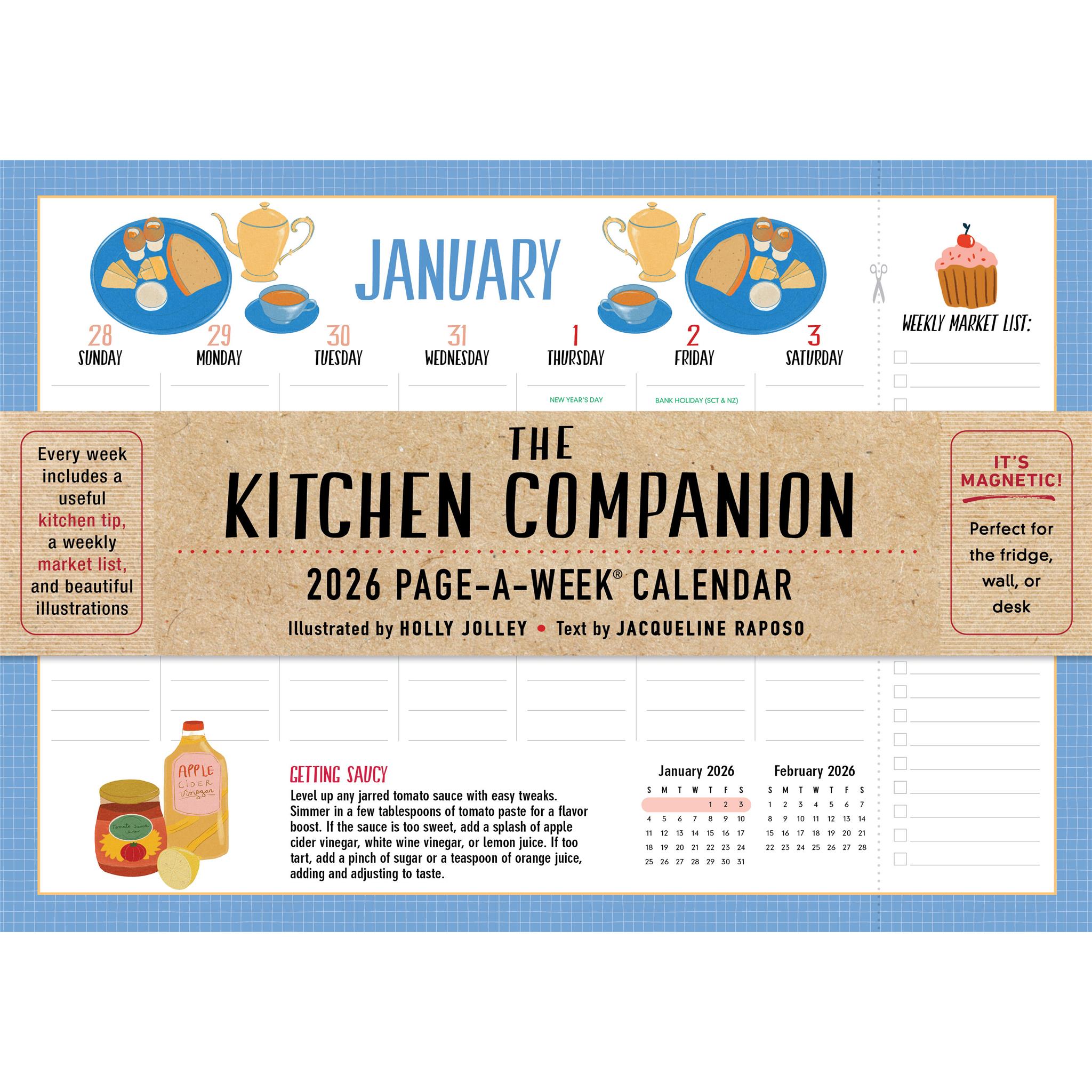 Calendrier mural Kitchen Companion 2026