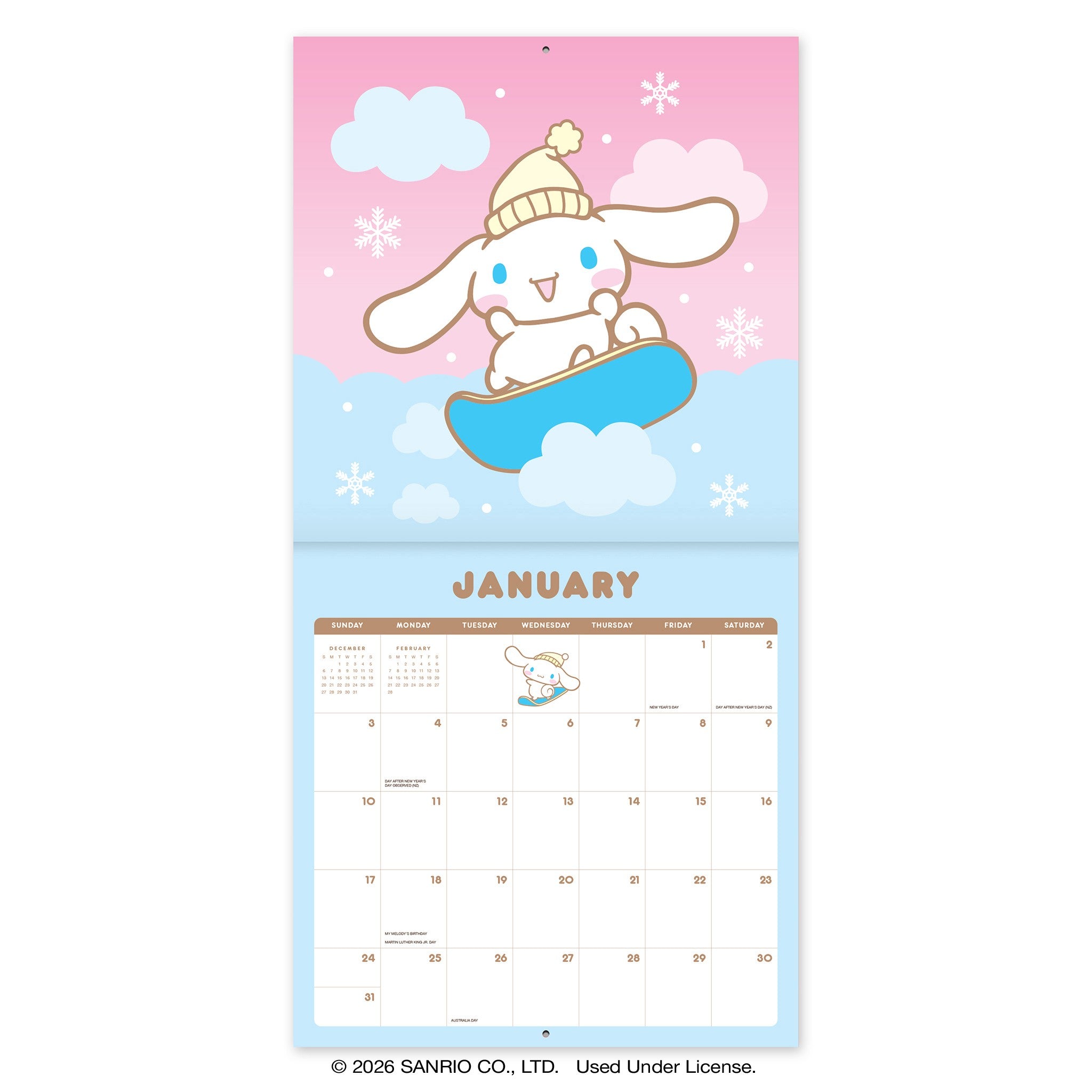 Cinnamoroll 2027 Wall Calendar