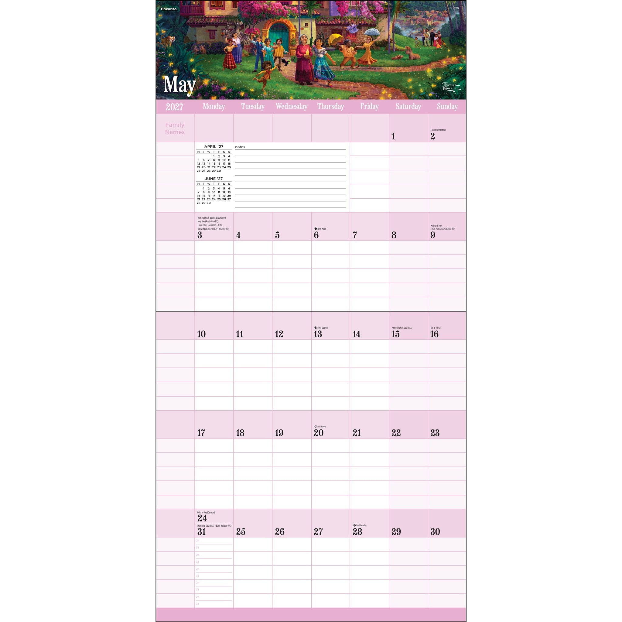 Calendrier mural Thomas Kinkade Disney Dreams 2027
