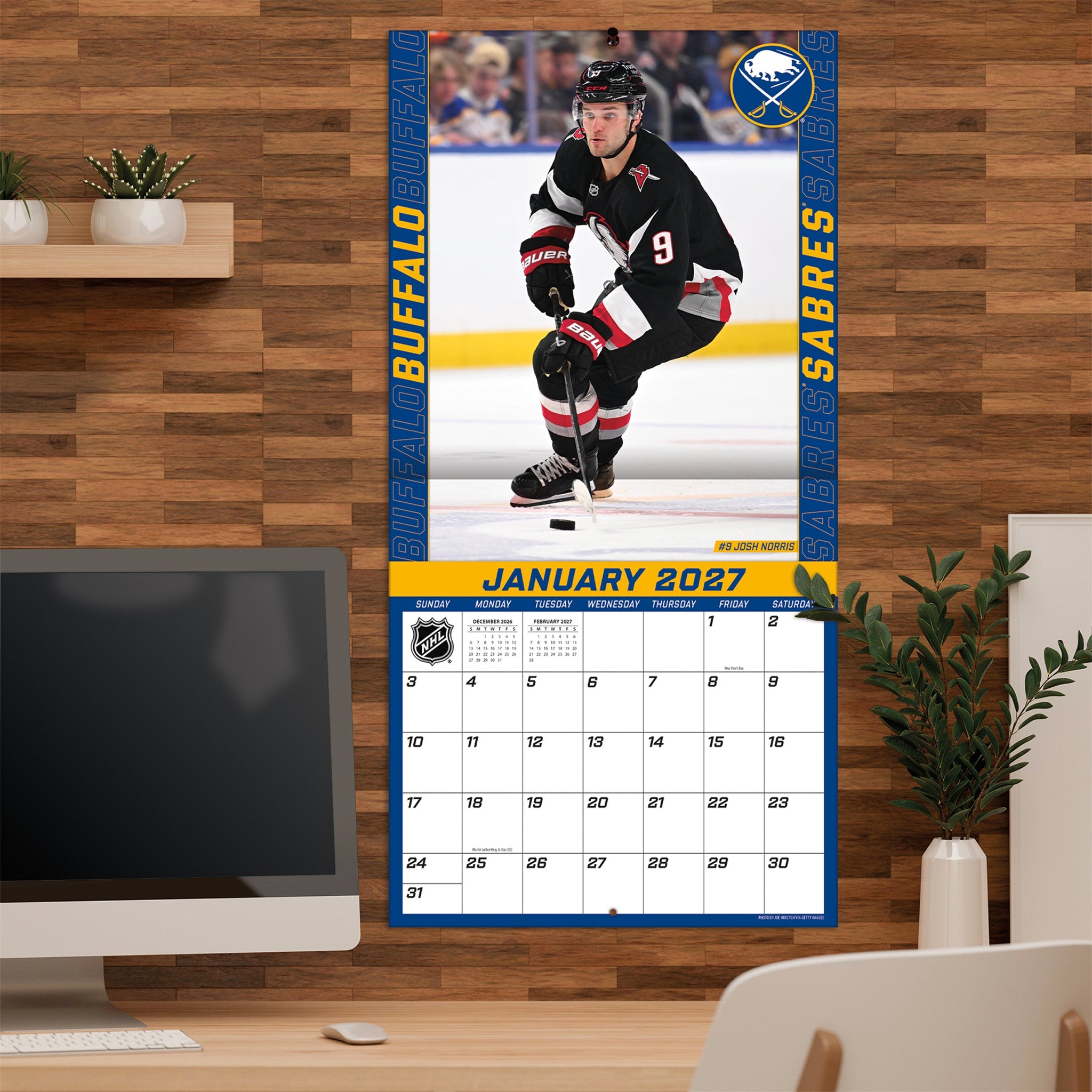 NHL Buffalo Sabres 2027 Wall Calendar