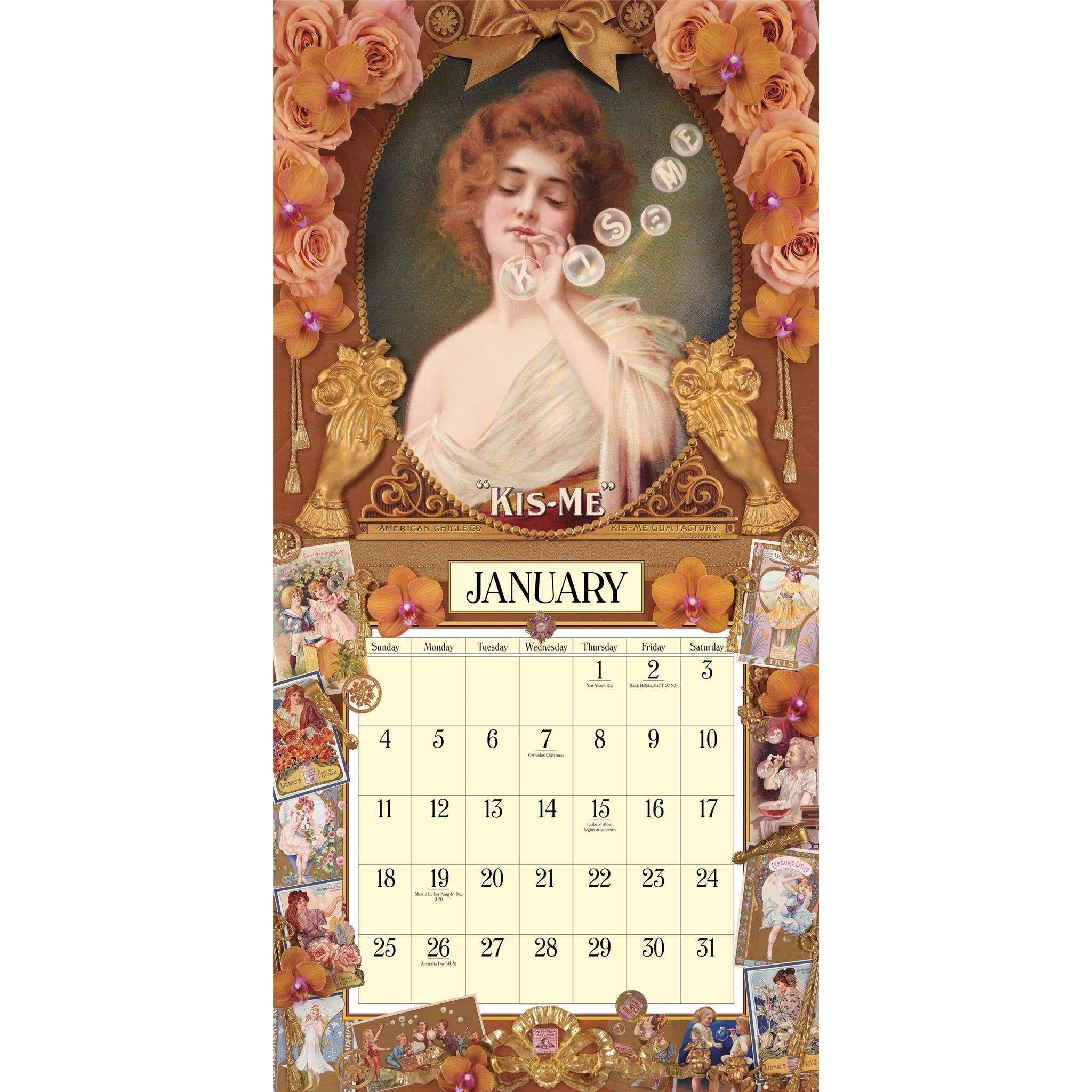 Calendrier mural Victoriana 2026 de Cynthia Hart