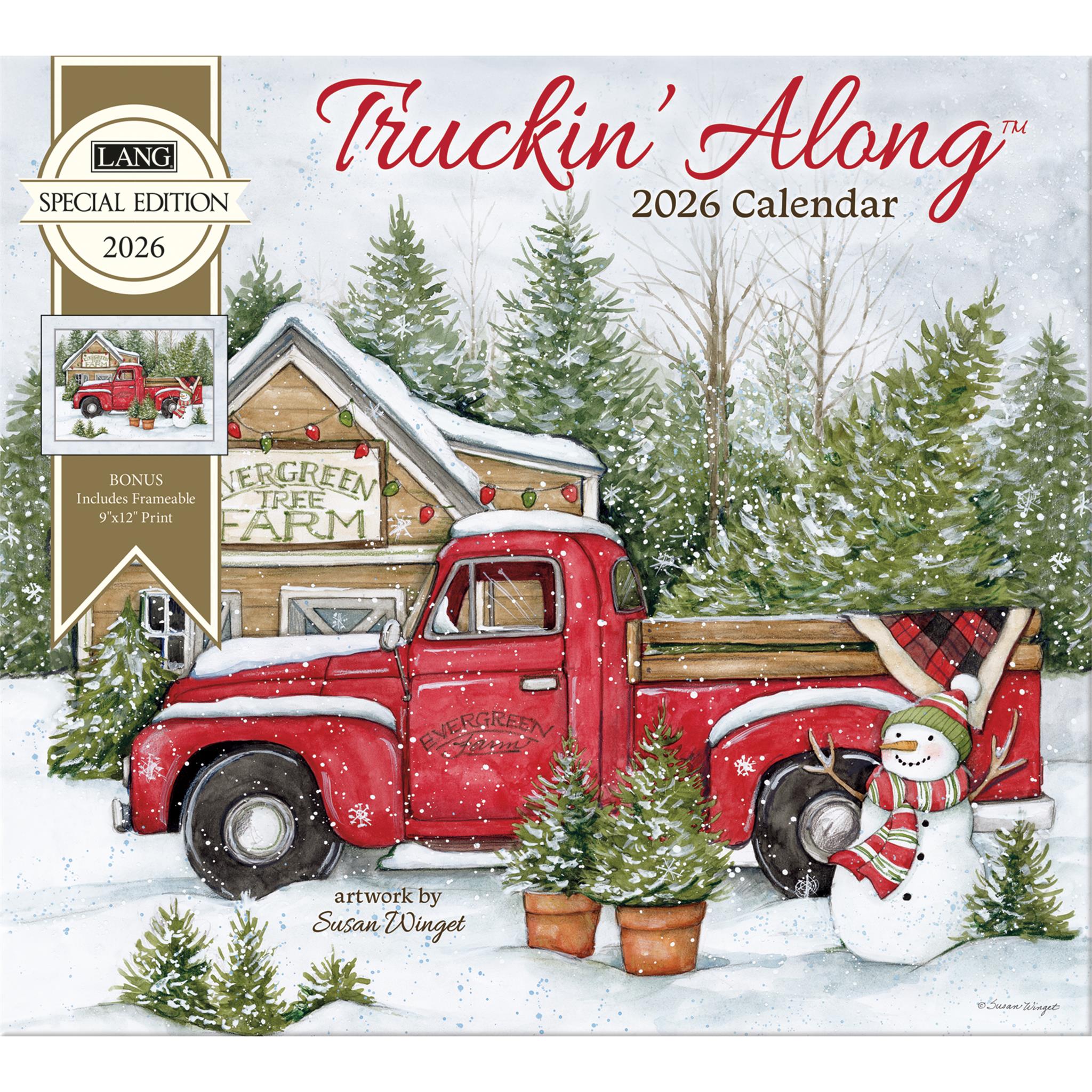 Truckin Along 2026 Special Edition Wall Calendar with Print