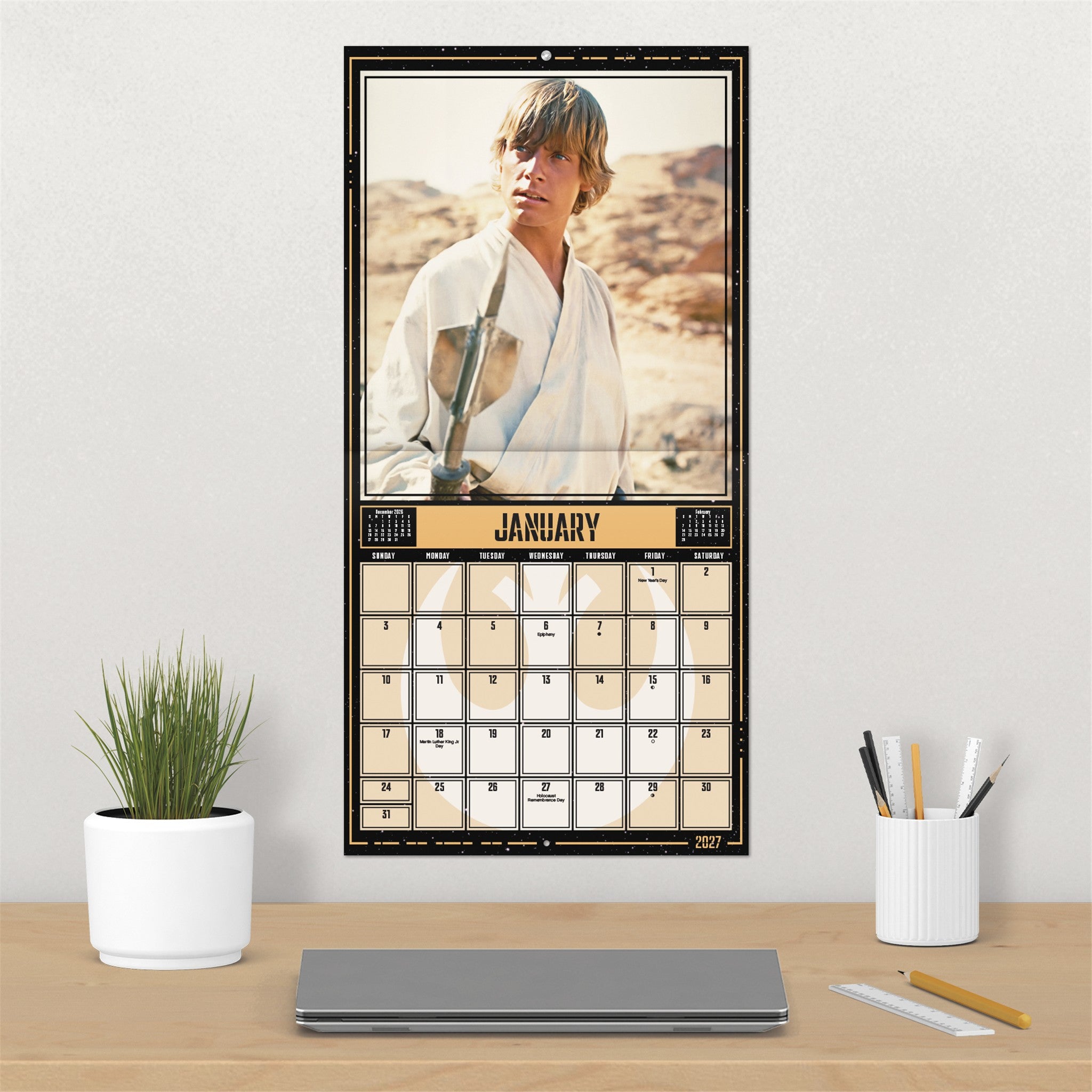 Star Wars Exclusive with Print 2027 Wall Calendar