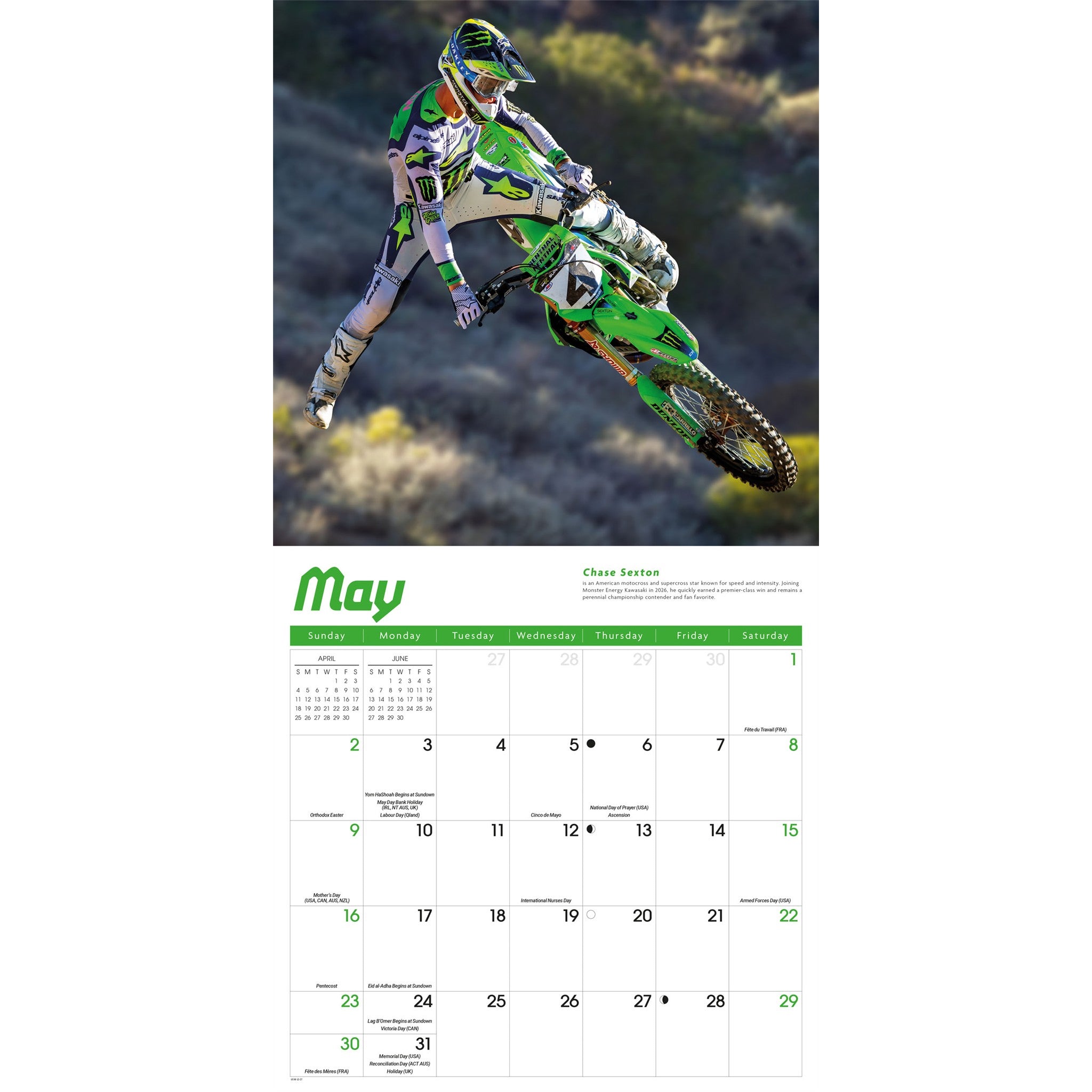Calendrier mural Motocross 2027