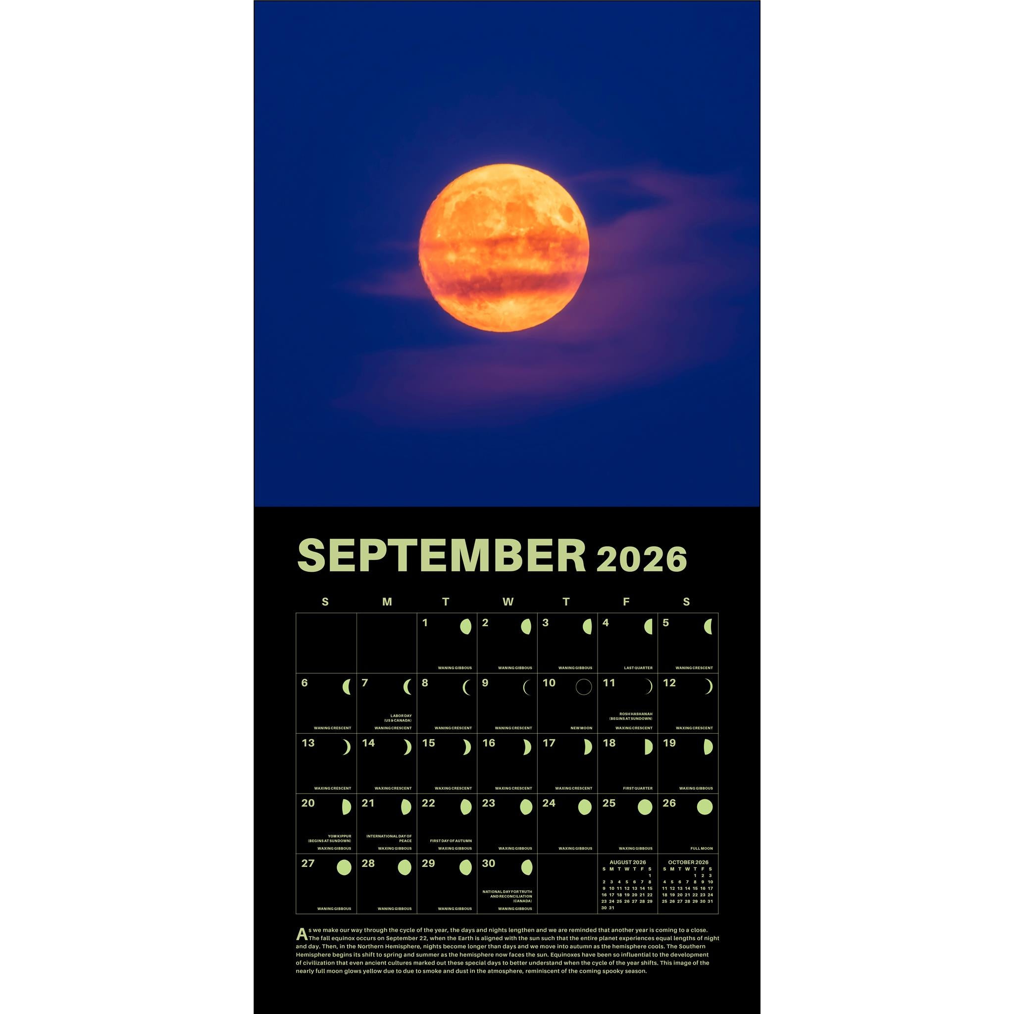 Lunar 2026 Wall Calendar