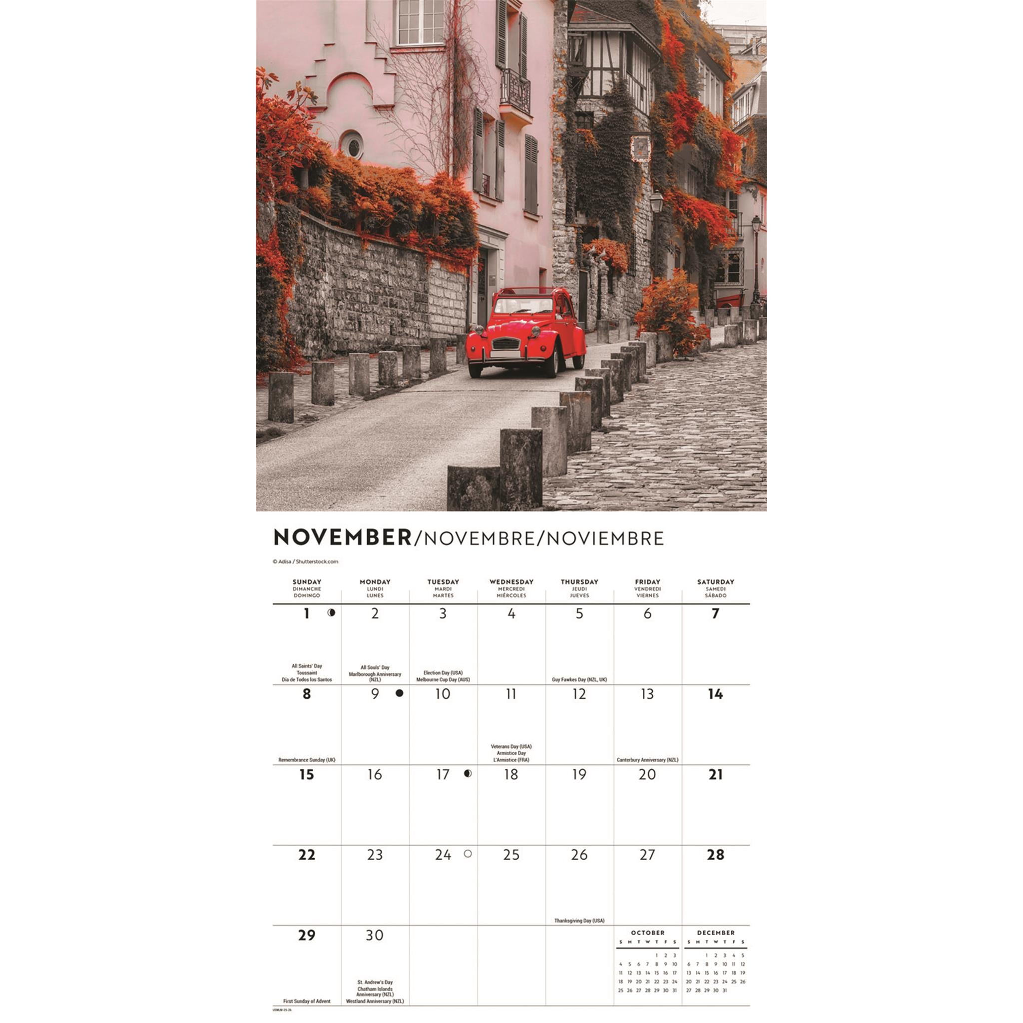 Paris Lux 2026 Mini Calendar