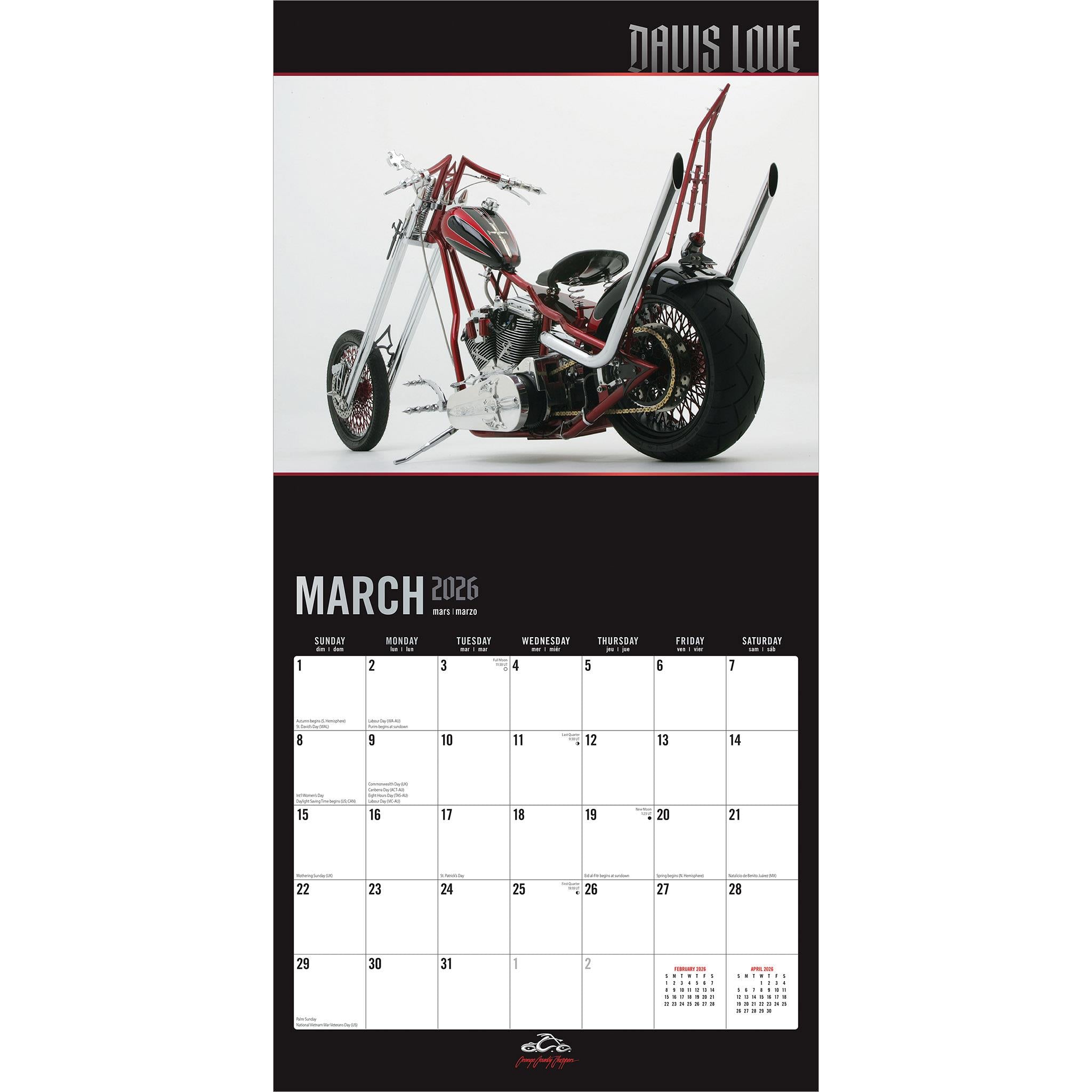 Orange County Choppers 2026 Wall Calendar - Online Only