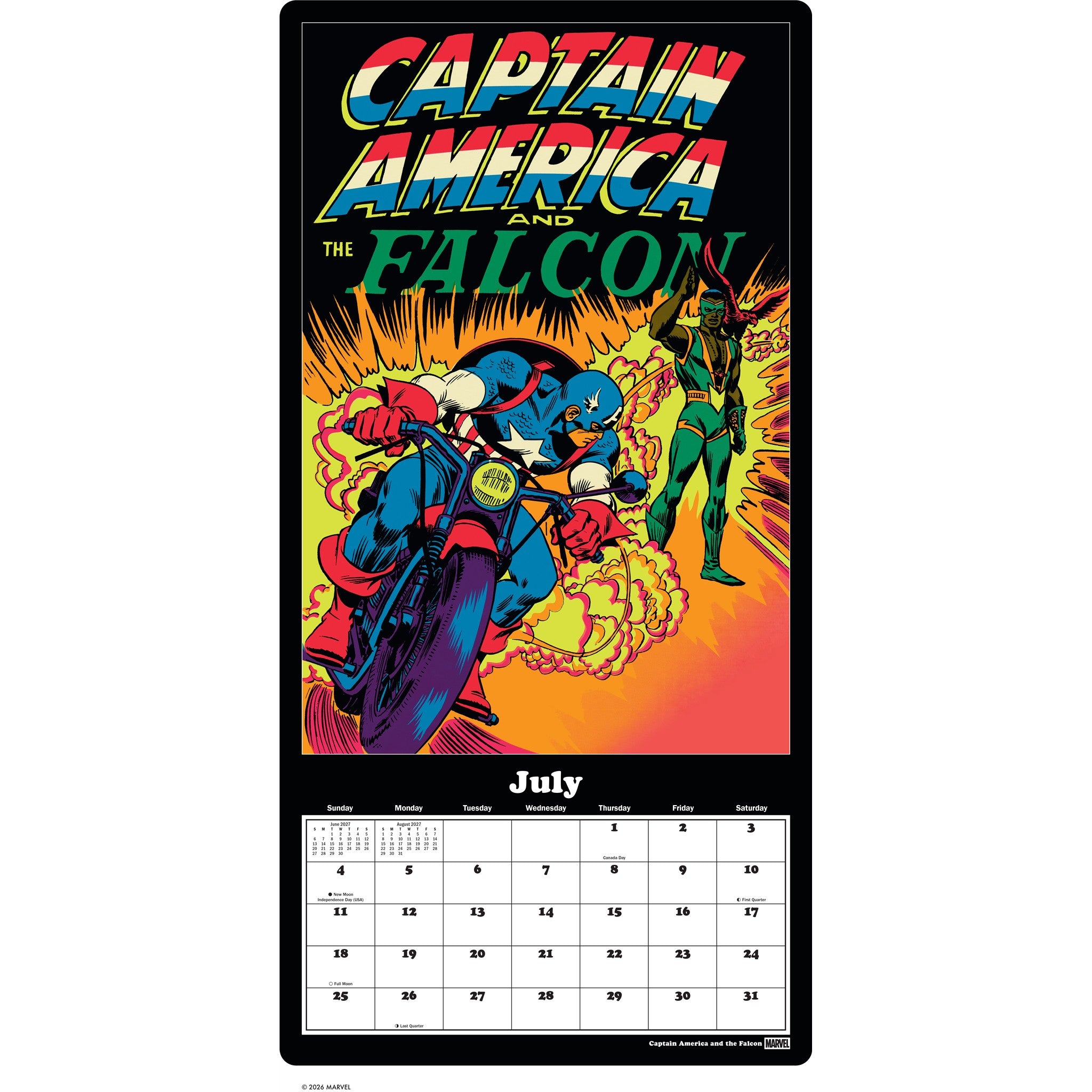 Marvel Classic Black Light Posters 2027 Wall Calendar