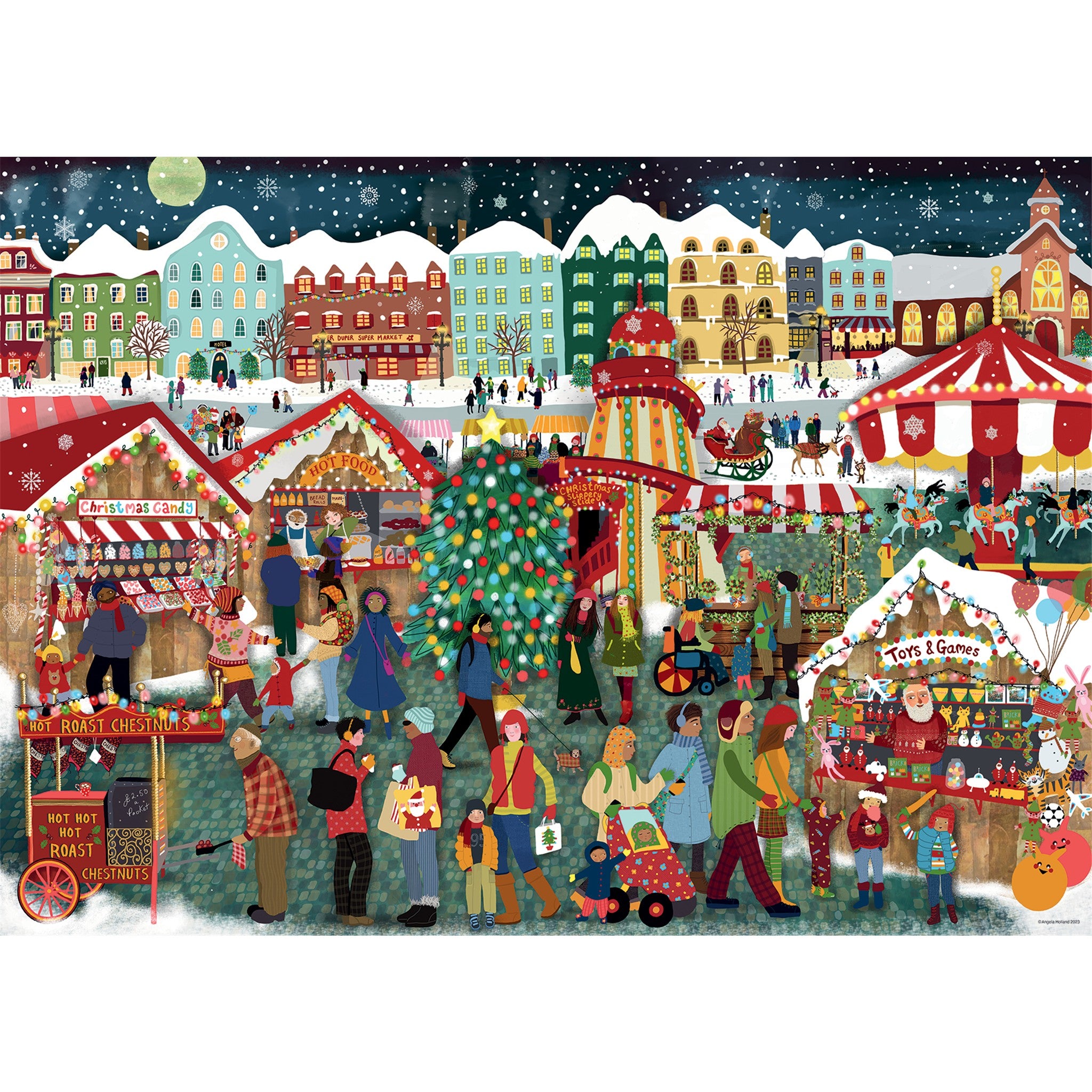 Christmas Market 1000 Piece Puzzle