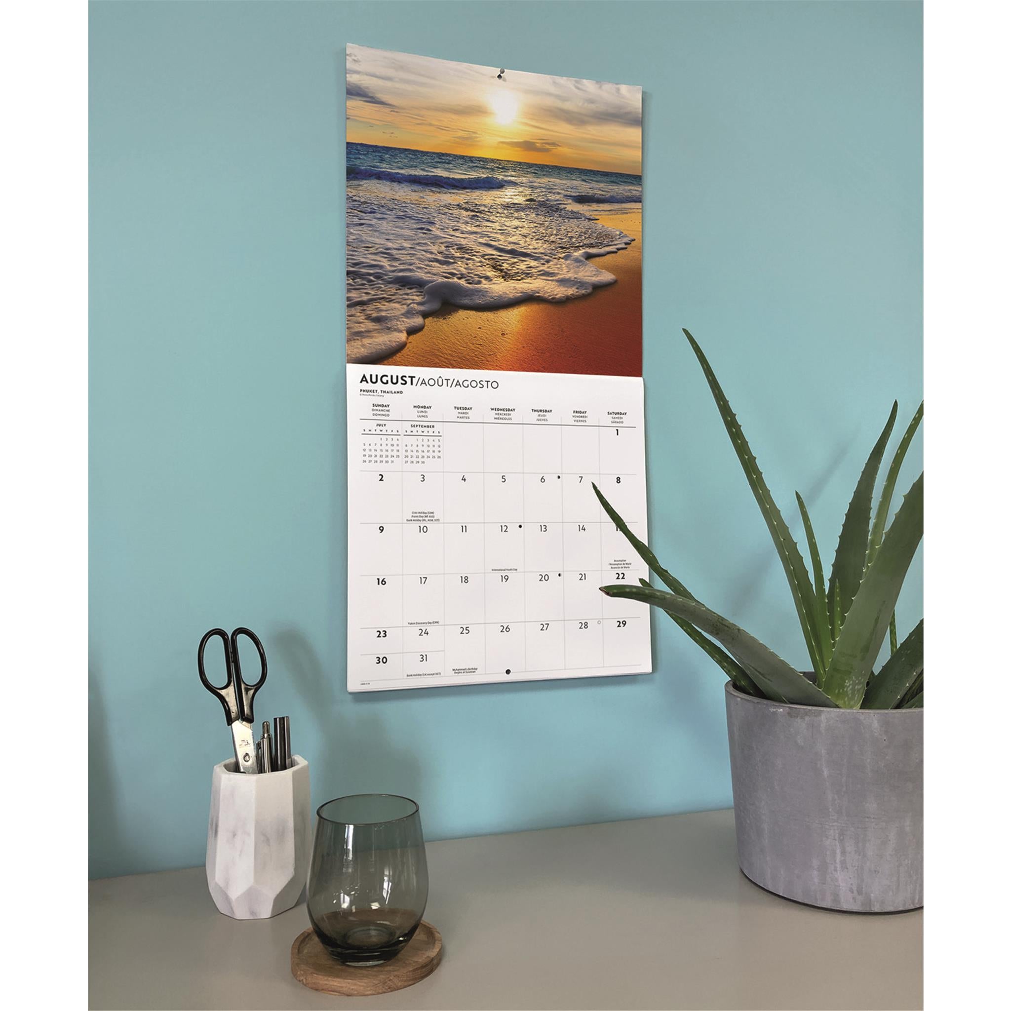 Calendrier mural Île paradisiaque 2026