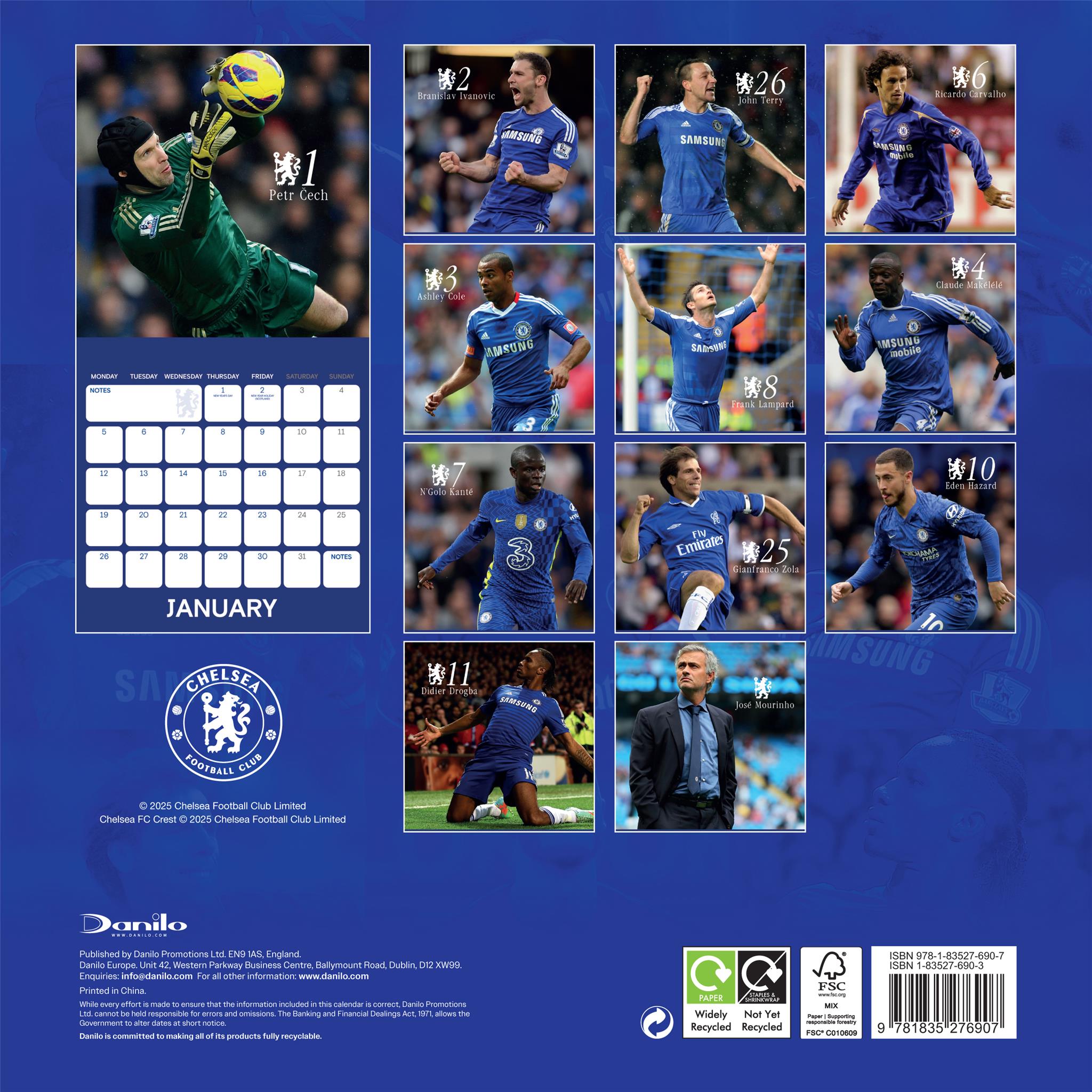 Calendrier mural Chelsea 2026