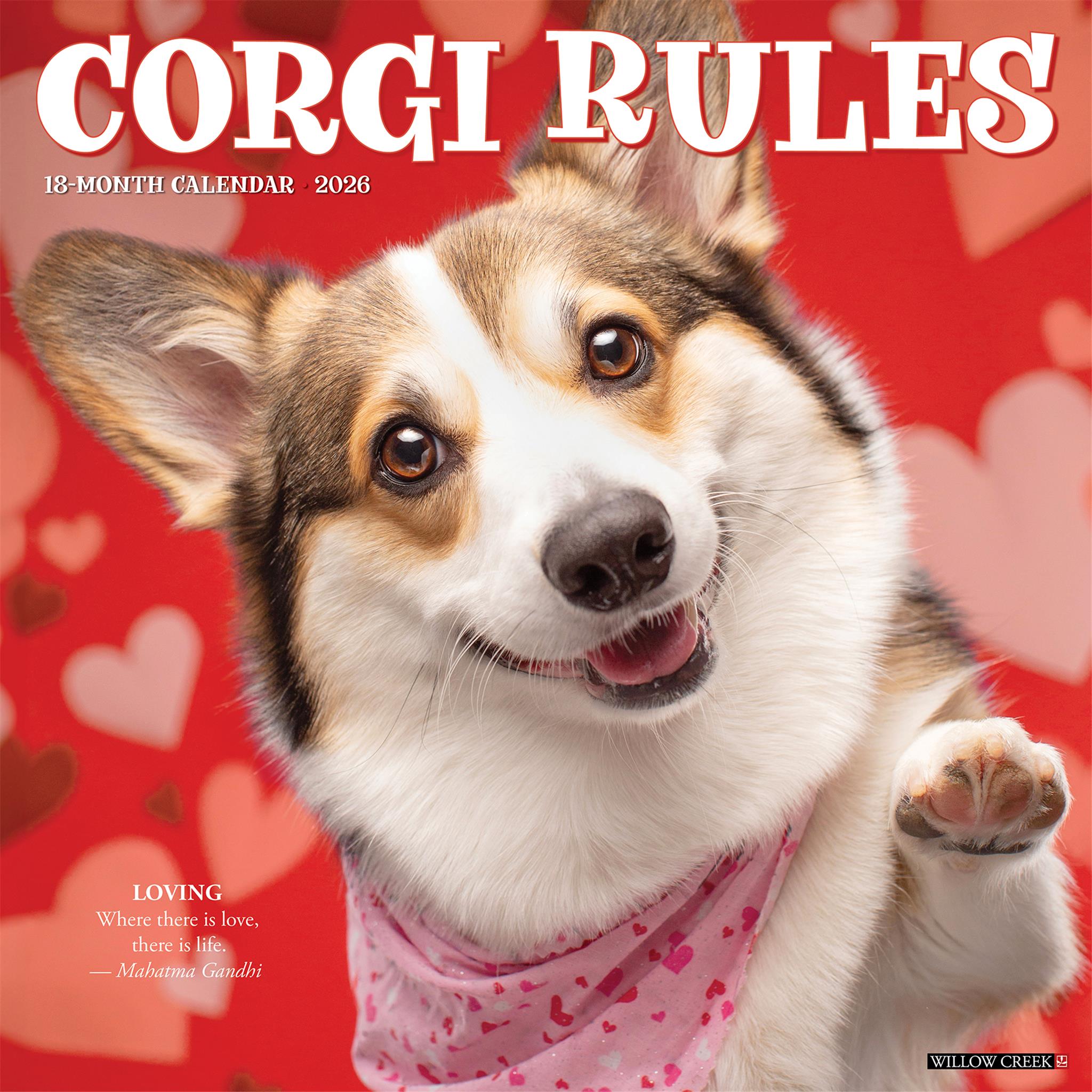 Calendrier mural Corgi Rules 2026 - Disponible uniquement en ligne