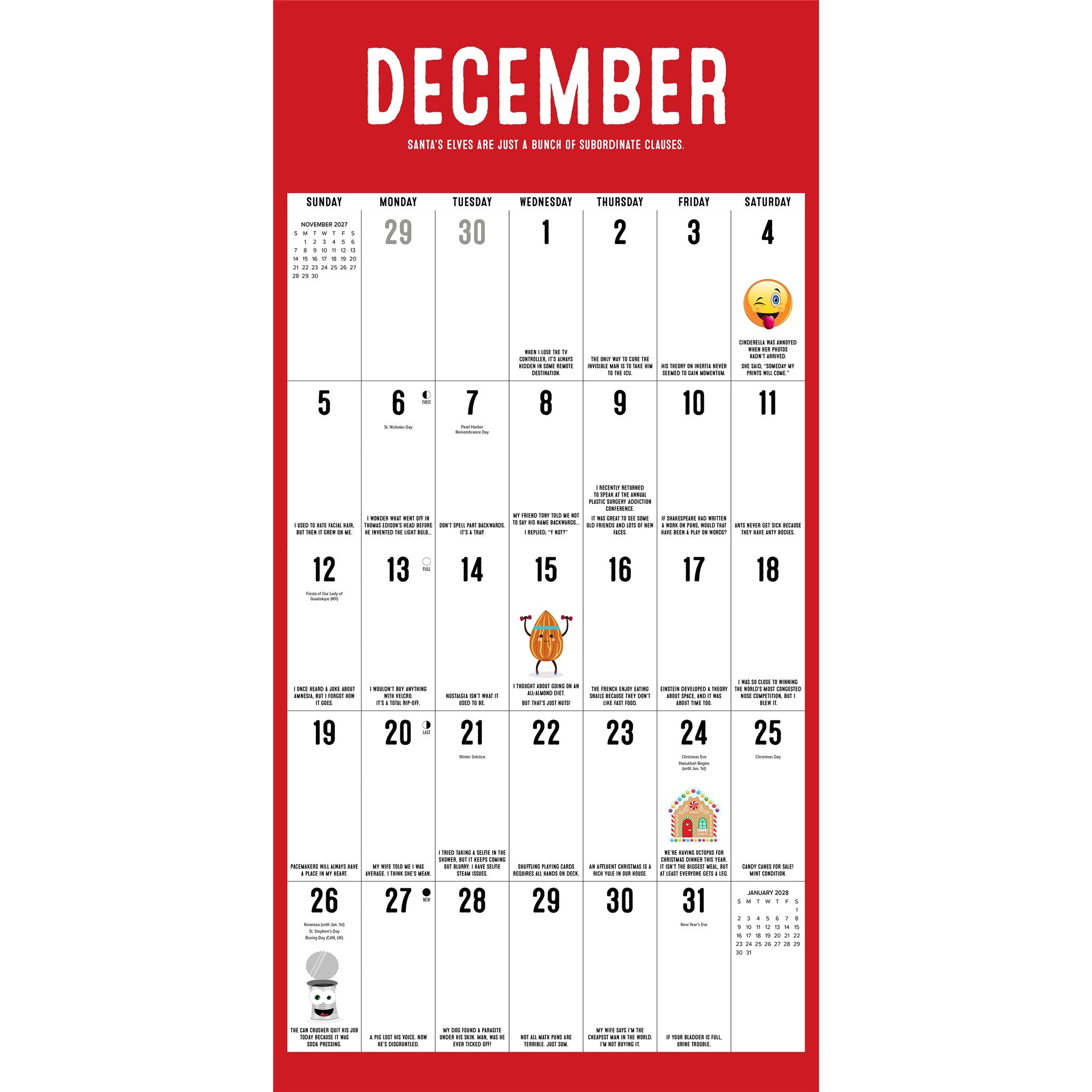 Pun Intended 2027 Wall Calendar