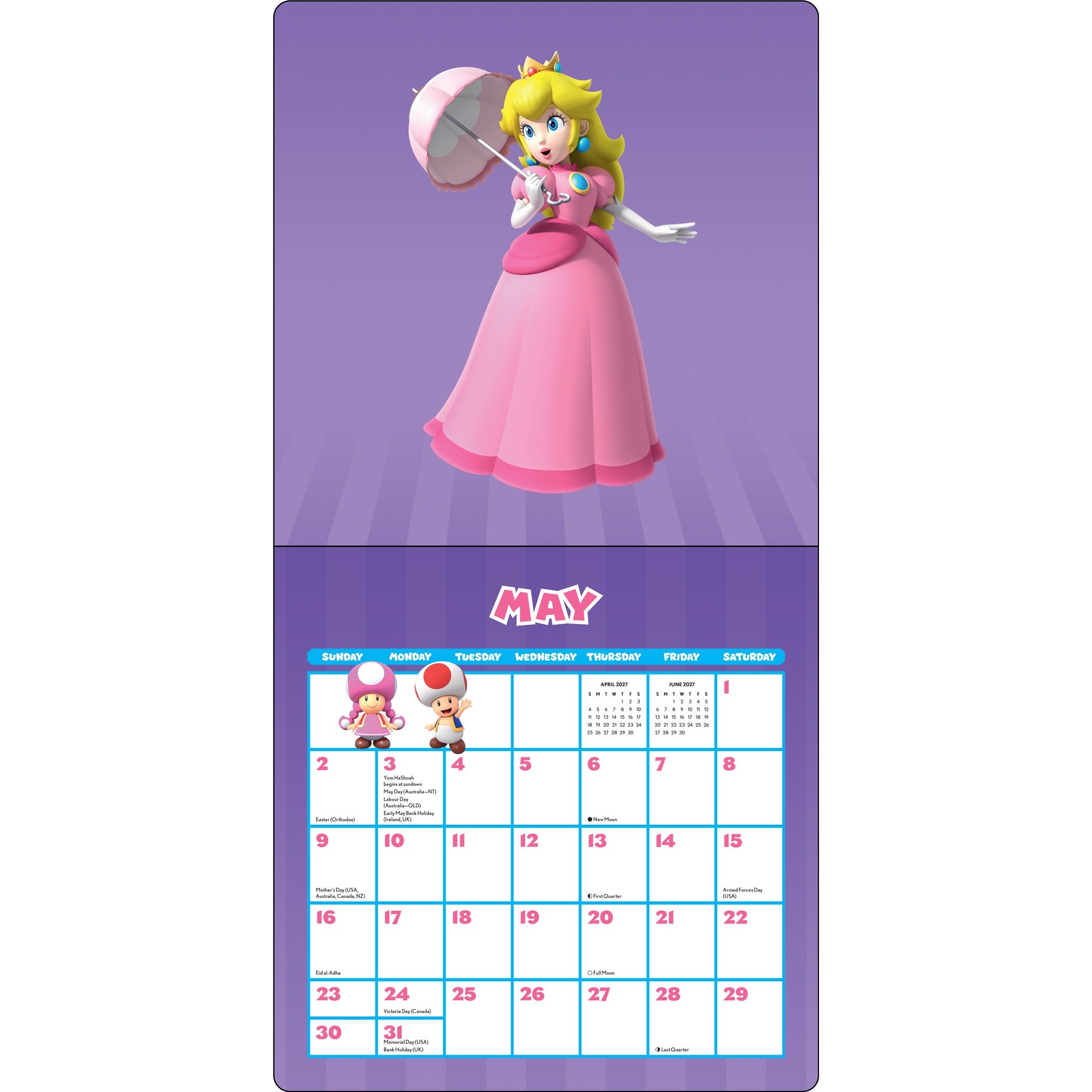 Super Mario 2027 Wall Calendar