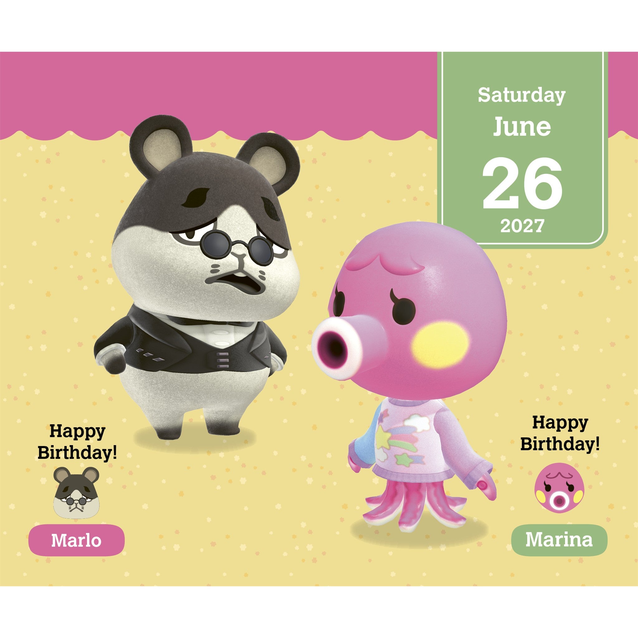 Animal Crossing 2027 Box Calendar