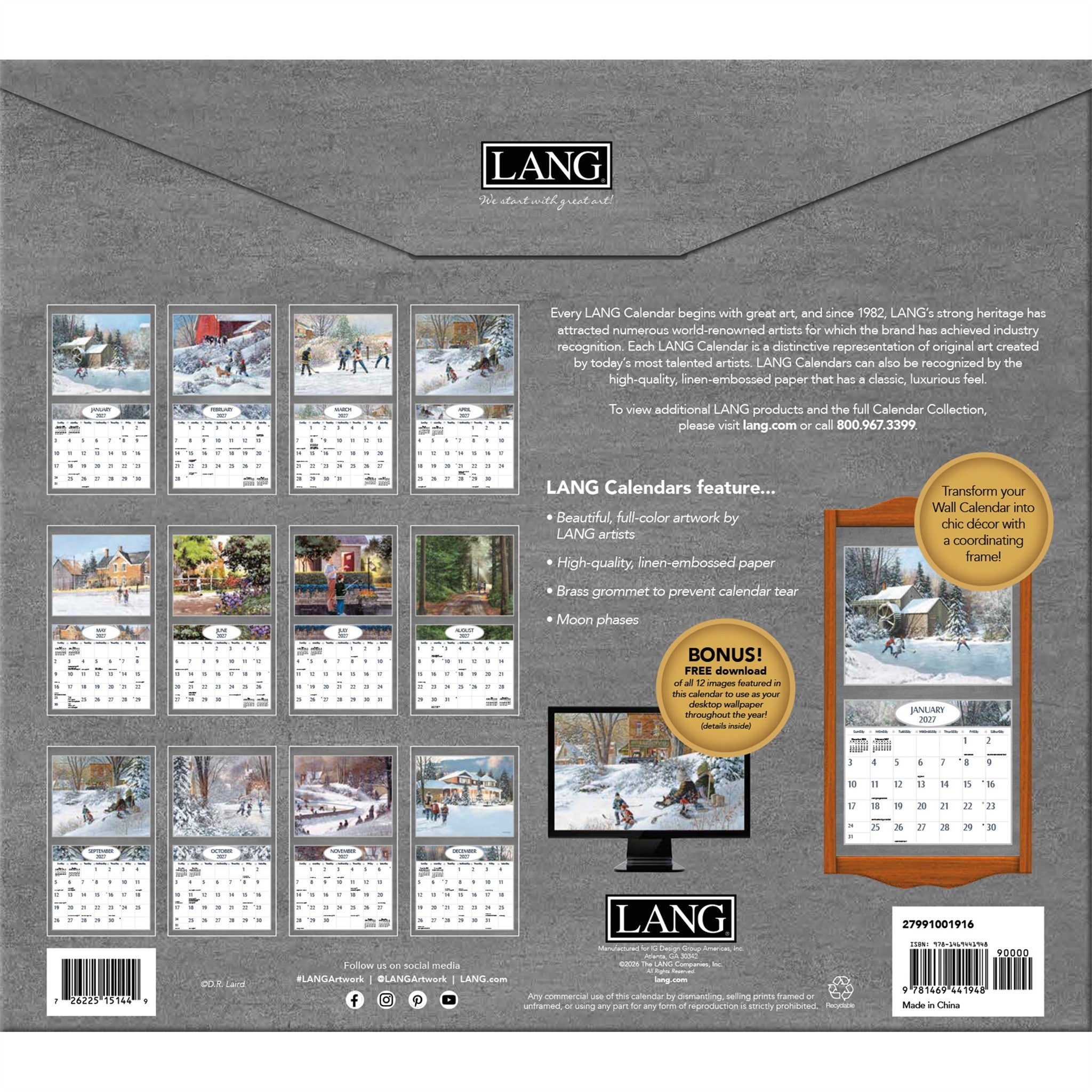 Hockey Hockey Hockey 2027 Wall Calendar