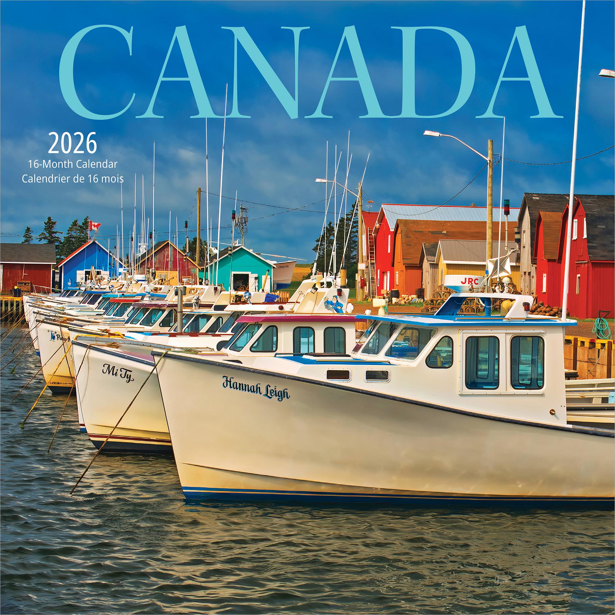 Mini-calendrier canadien 2026