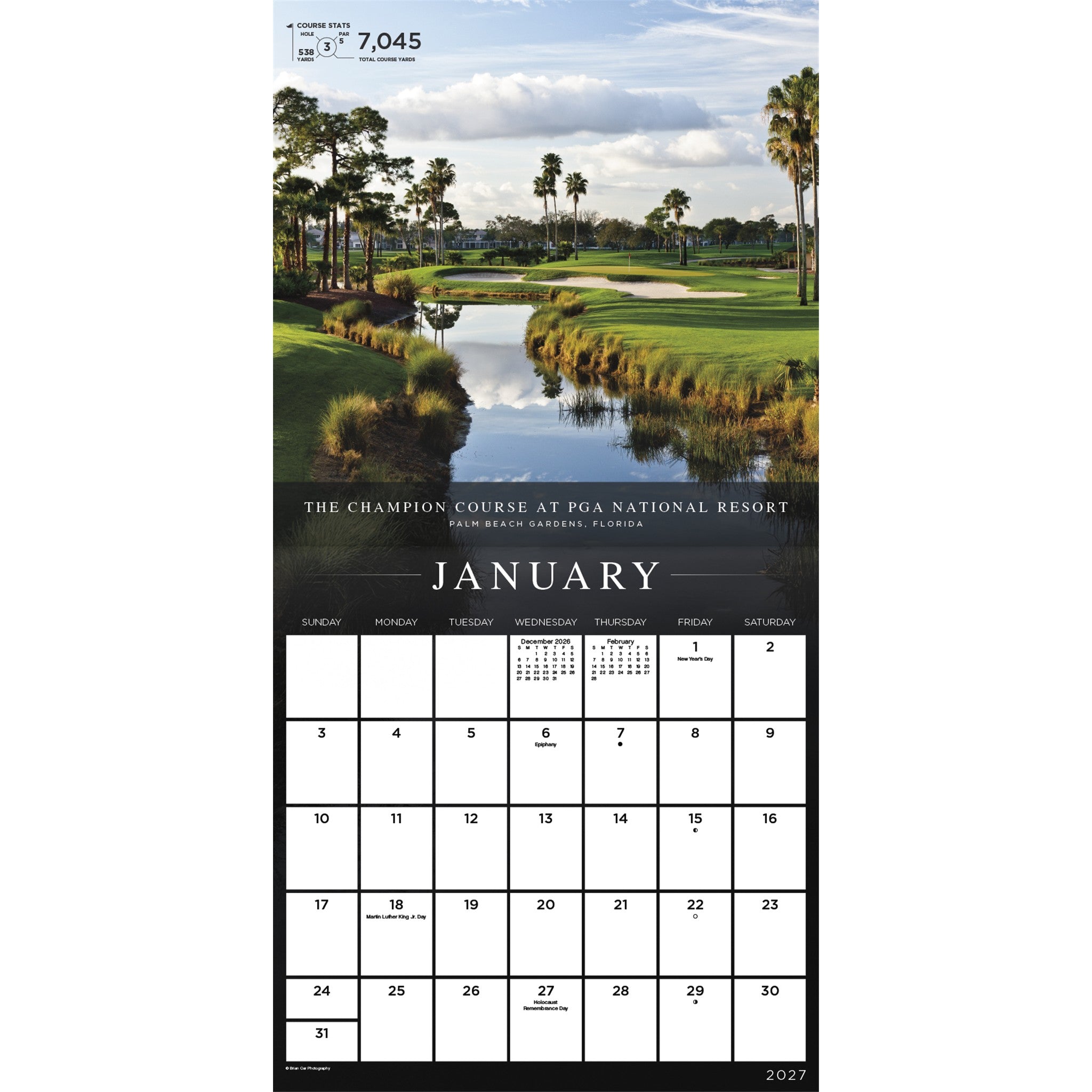 Sports Illustrated Golf Courses Exclusive with Print 2027 Wall Calendar