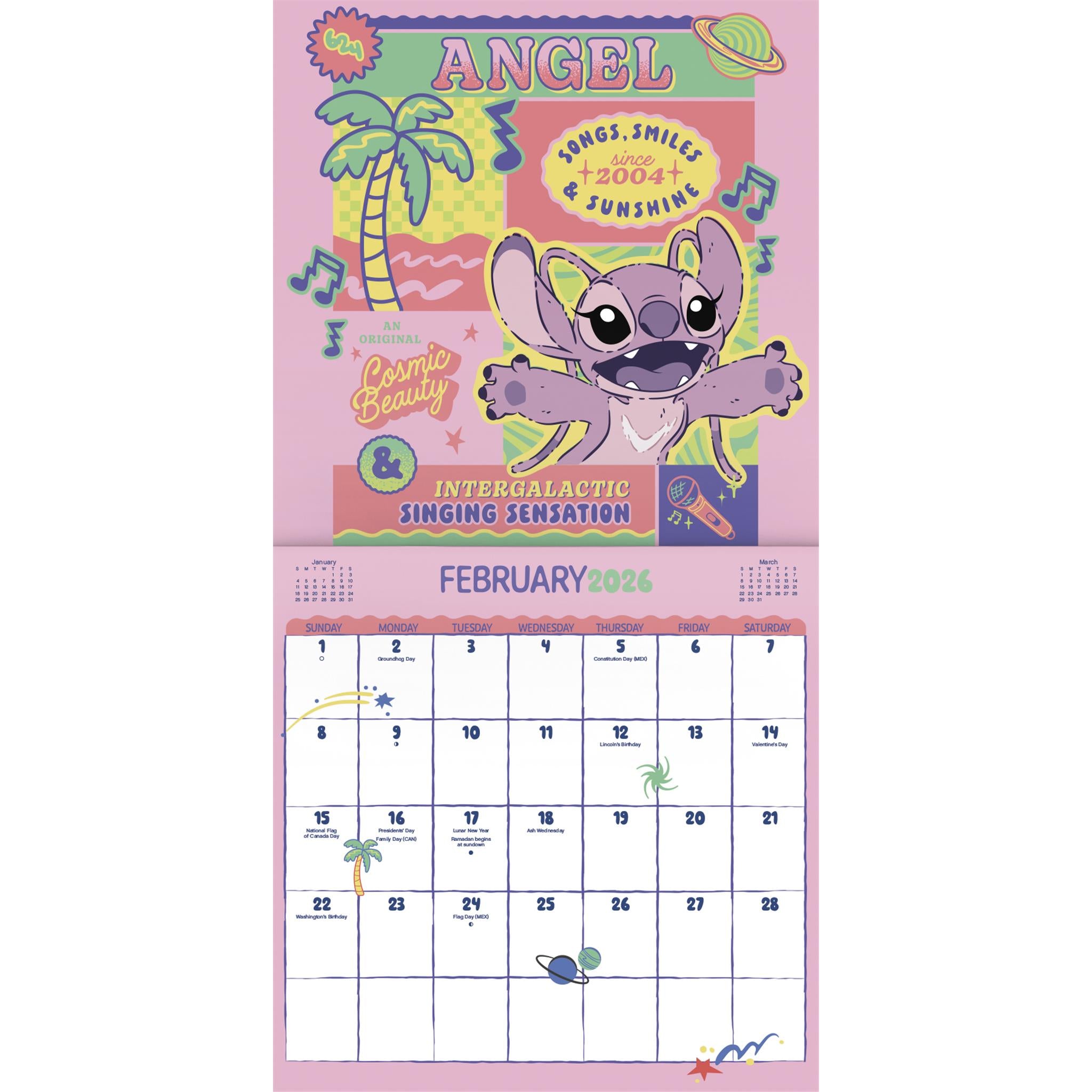 Calendrier mural Stitch 2026