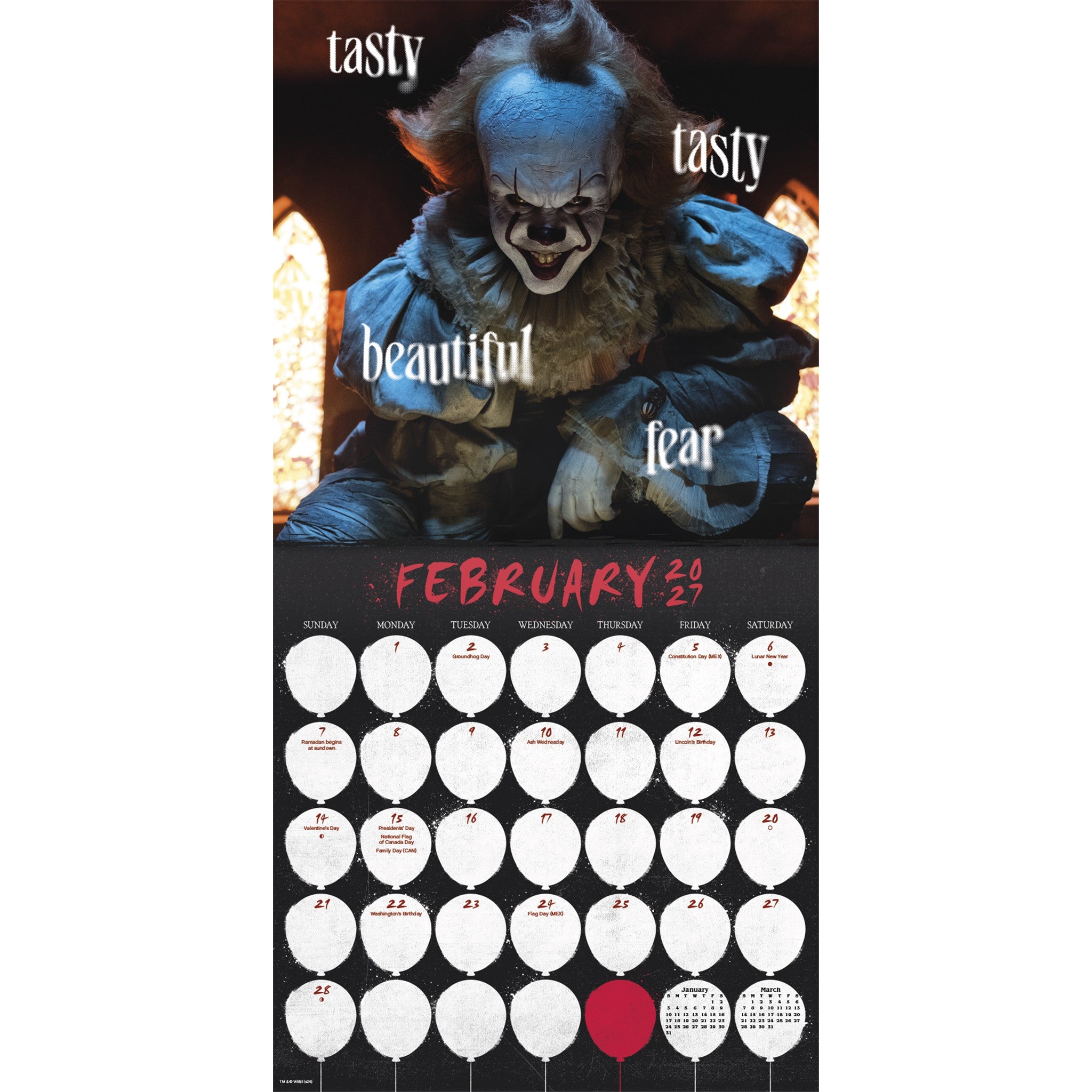 Calendrier mural TI 2027