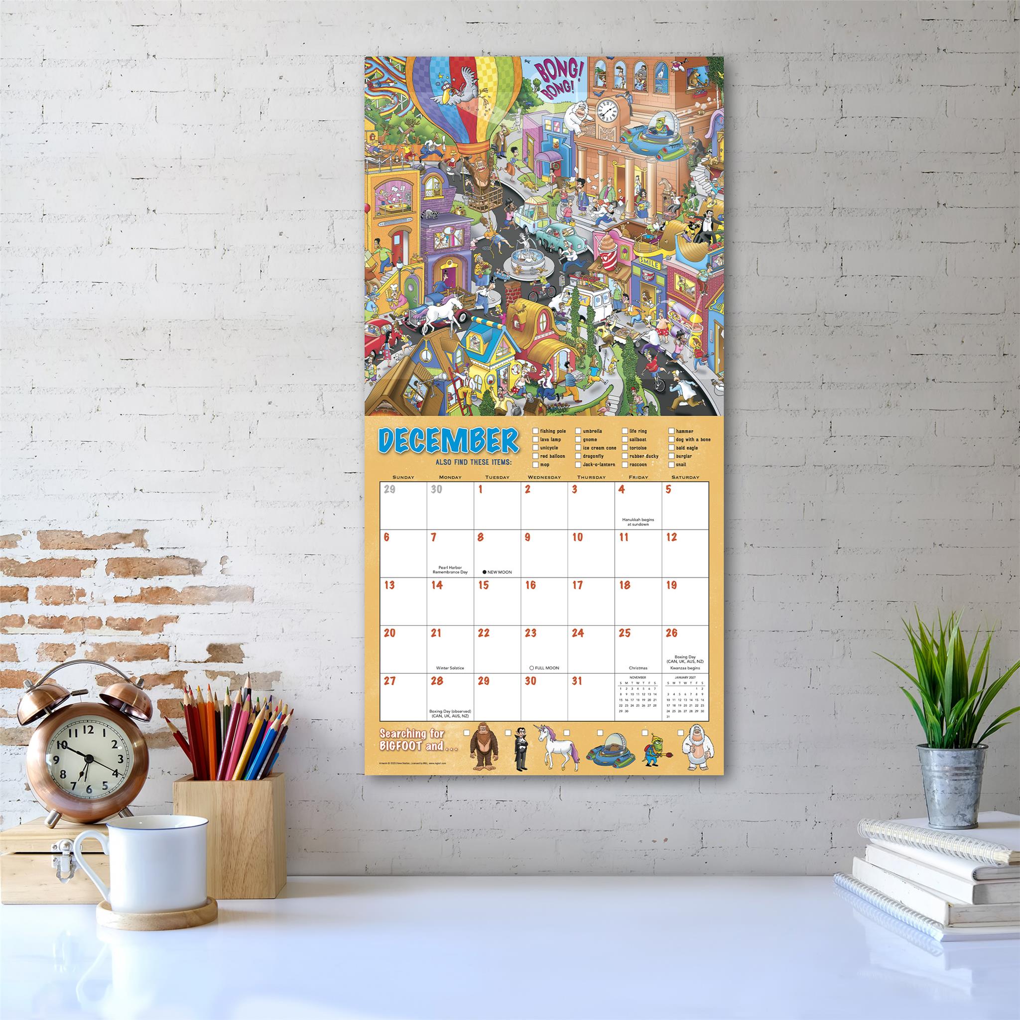 Searching For Bigfoot And His Other Hidden Friends 2026 Wall Calendar